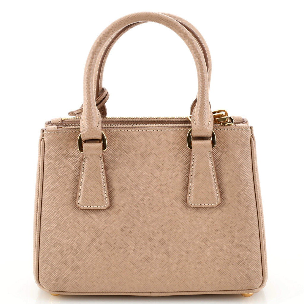 Galleria Double Zip Tote Saffiano Leather Mini