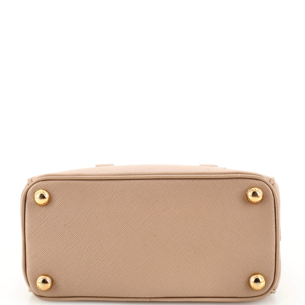 Galleria Double Zip Tote Saffiano Leather Mini