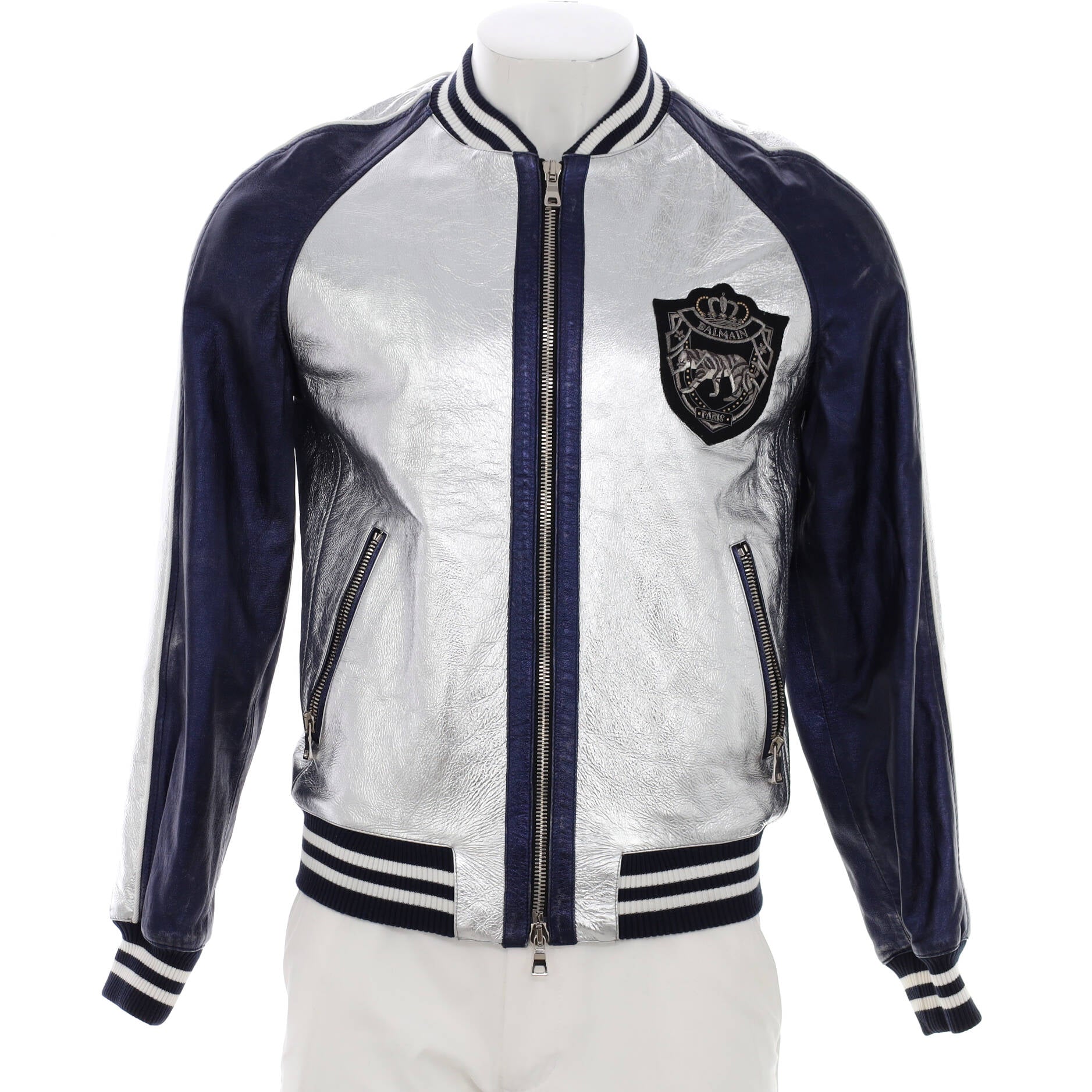 Men's Crest Bomber Jacket Leather