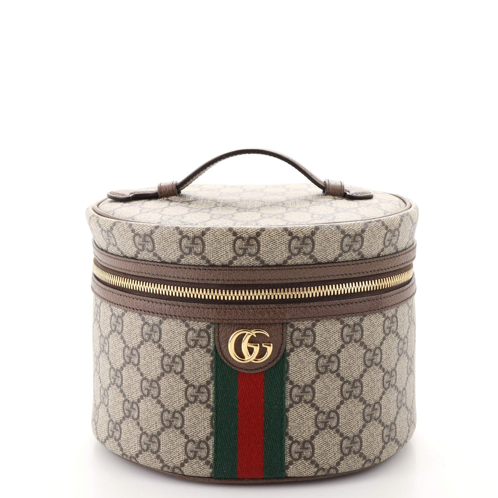 Ophidia Top Handle Cosmetic Case GG Coated Canvas Small