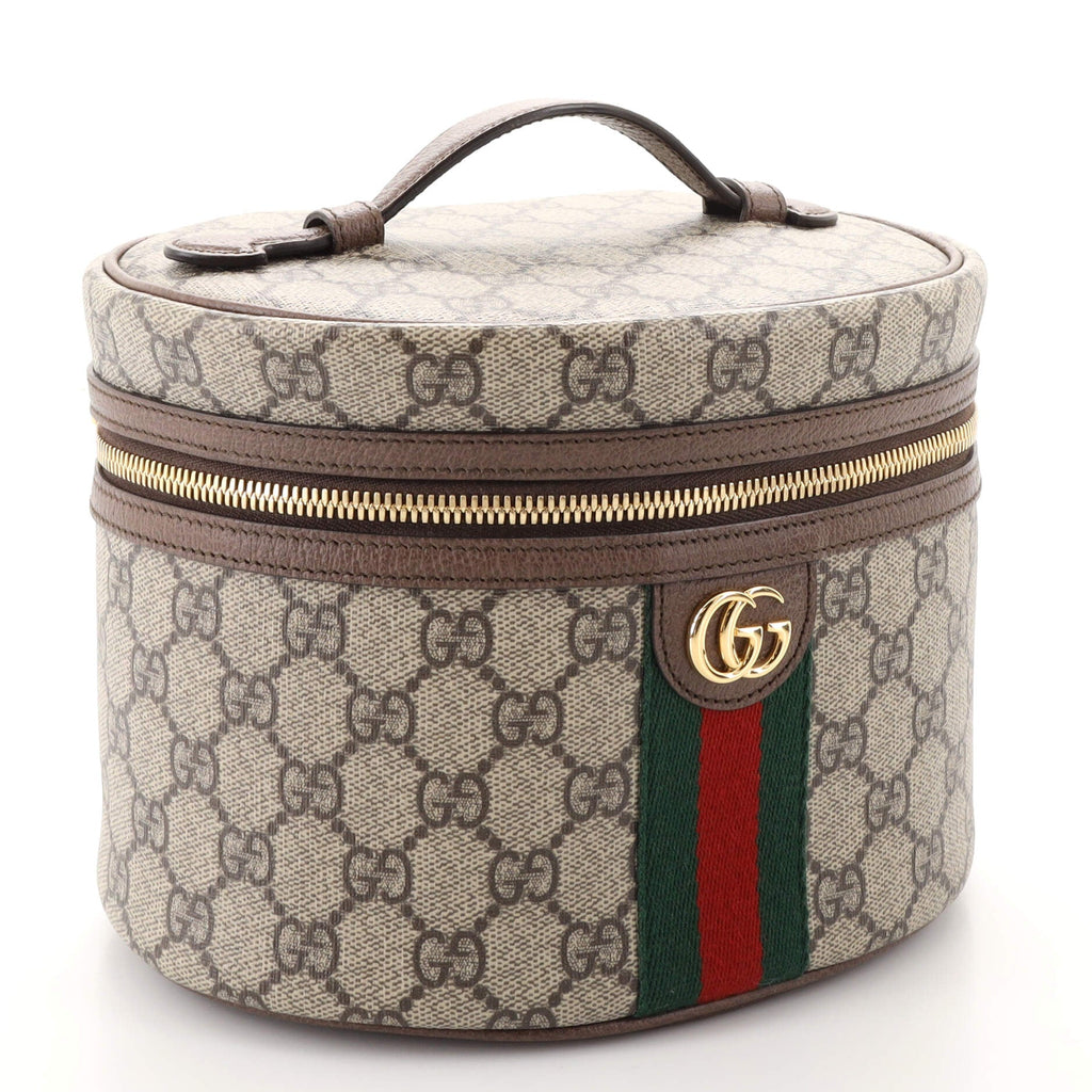 Ophidia Top Handle Cosmetic Case GG Coated Canvas Small