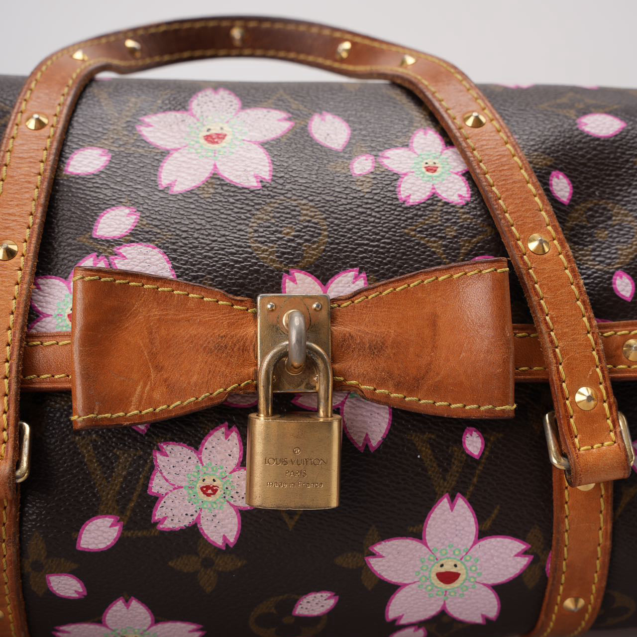 Louis Vuitton Vintage Papillon Handbag Limited Edition Cherry Blossom Monogram