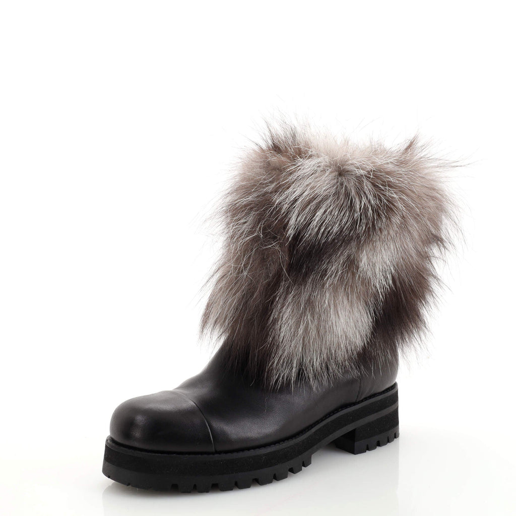 Women's Dana Ankle Boots Leather with Fur