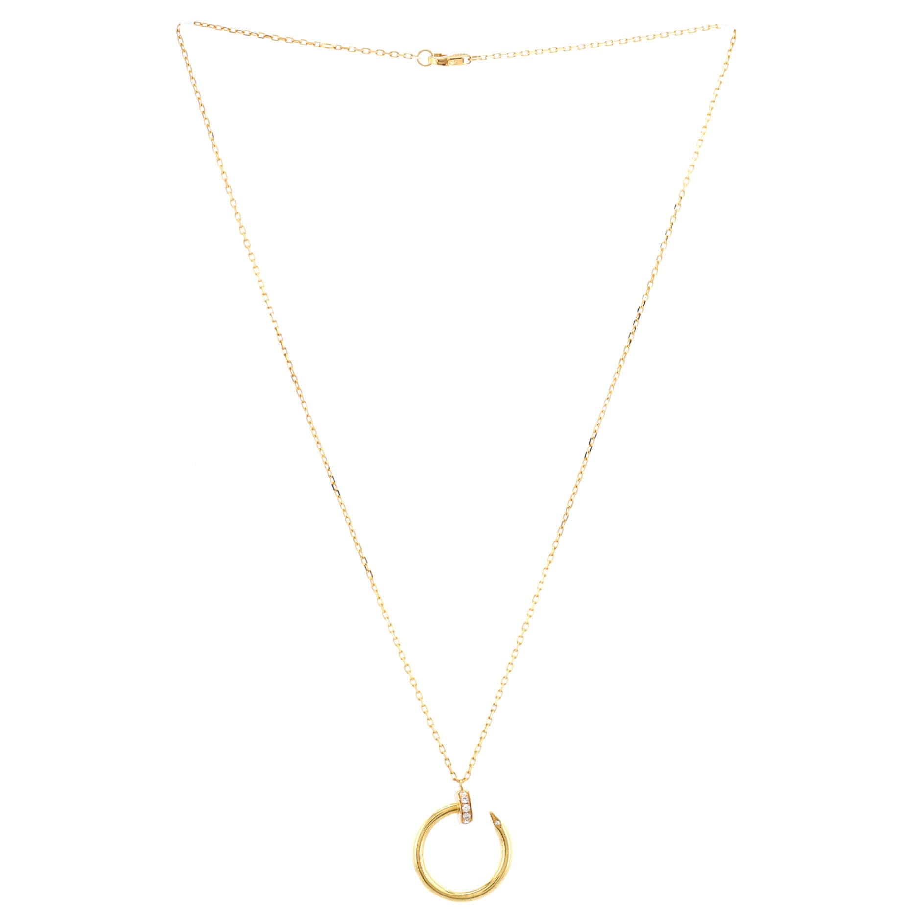Juste un Clou Pendant Necklace 18K Yellow Gold with Diamonds
