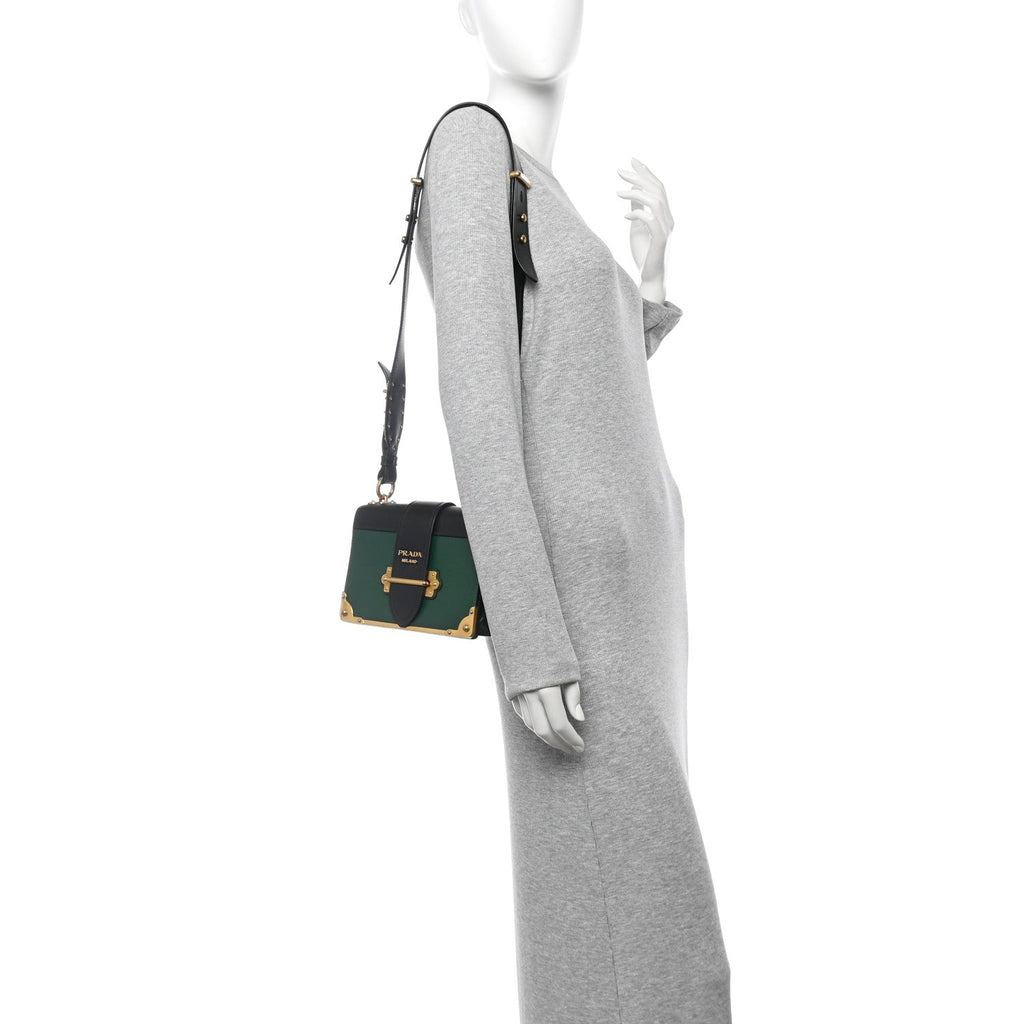 City Calf Saffiano Cahier Bag Biliardo Black