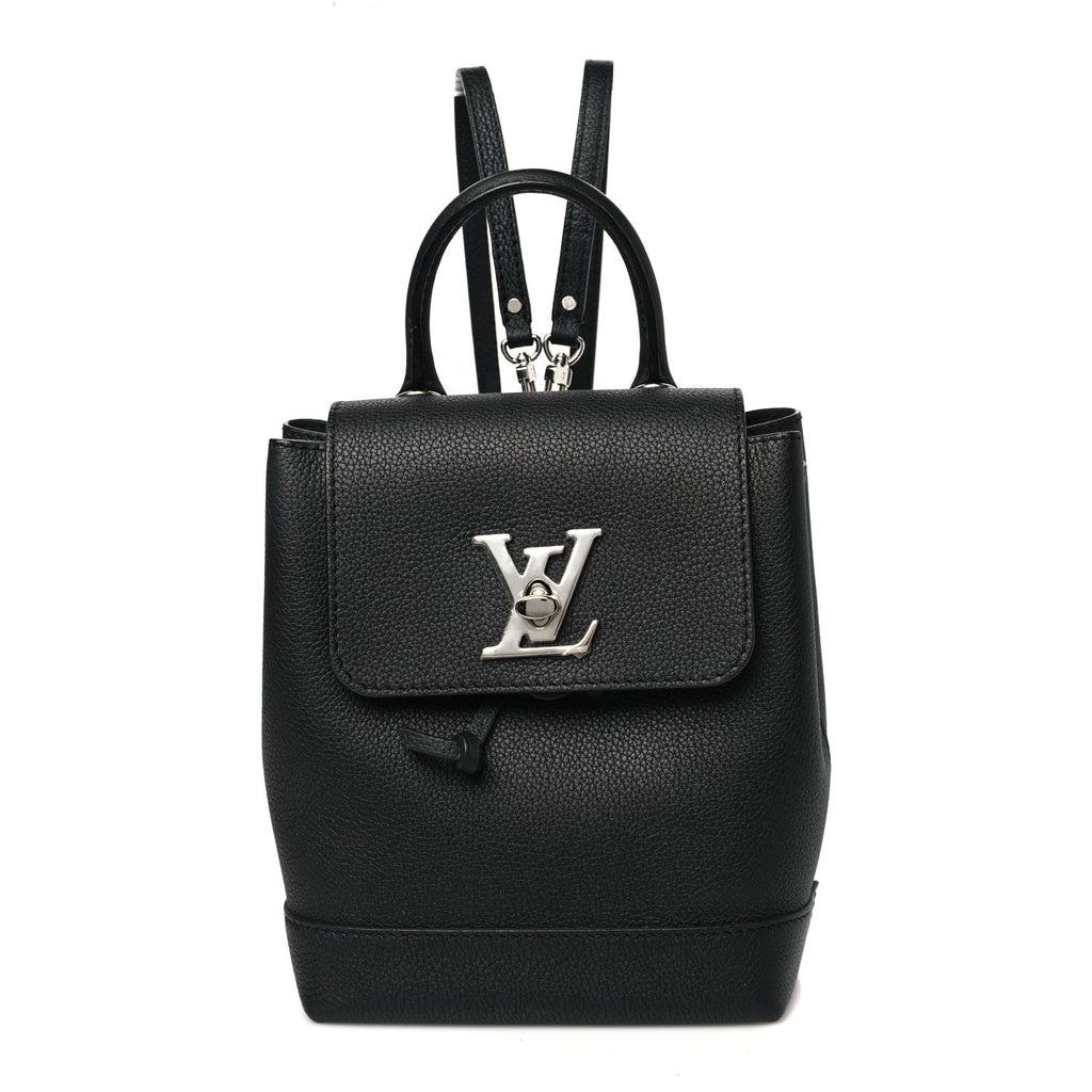 Calfskin Lockme Mini Backpack Black