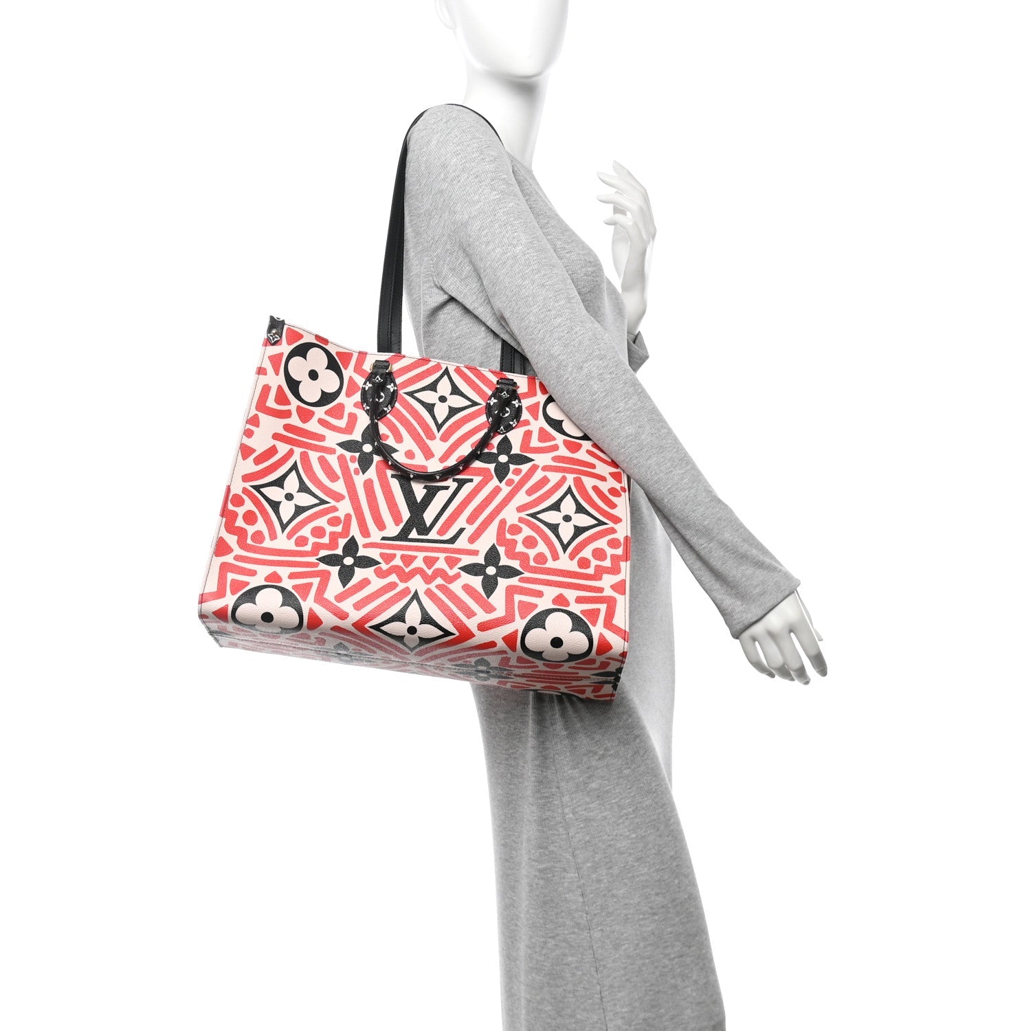 Monogram Giant Crafty Onthego GM Creme Rouge Black