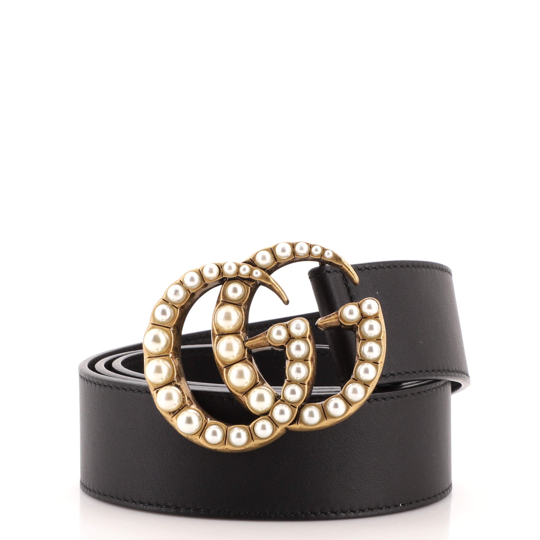 Pearly GG Marmont Belt Leather Wide 90