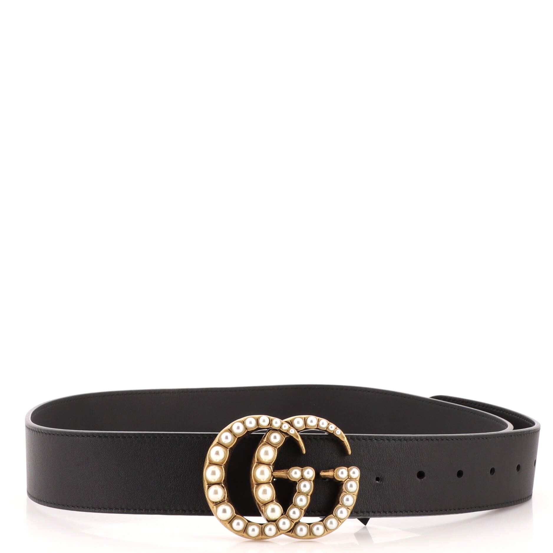 Pearly GG Marmont Belt Leather Wide 90