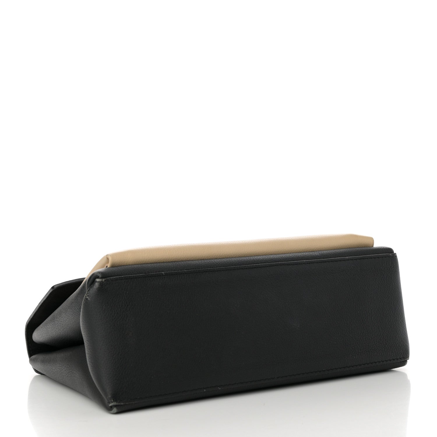 Soft Calfskin My Lockme Top Handle Vanille Black