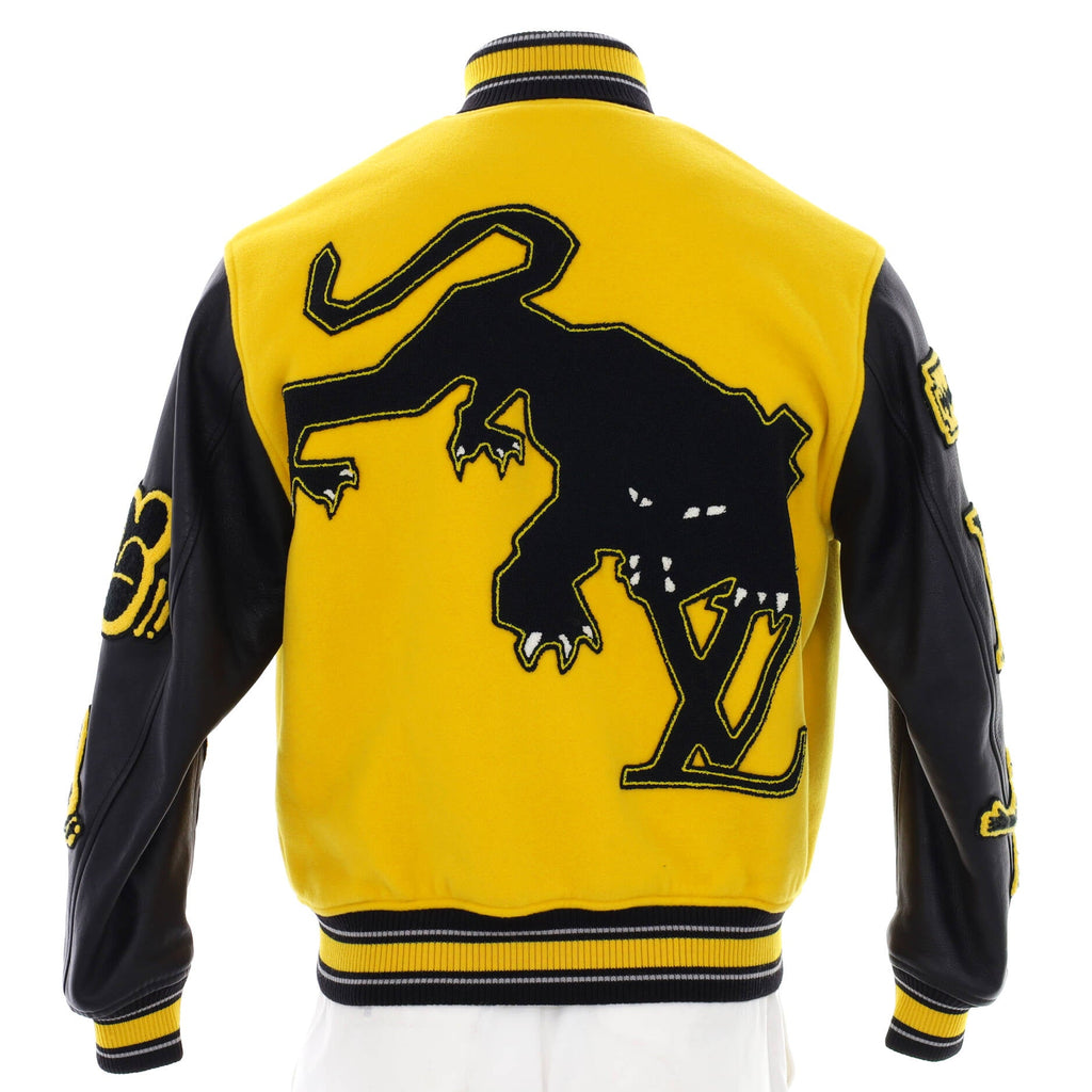 Men's Varsity Blouson Patchwork Leather with Wool