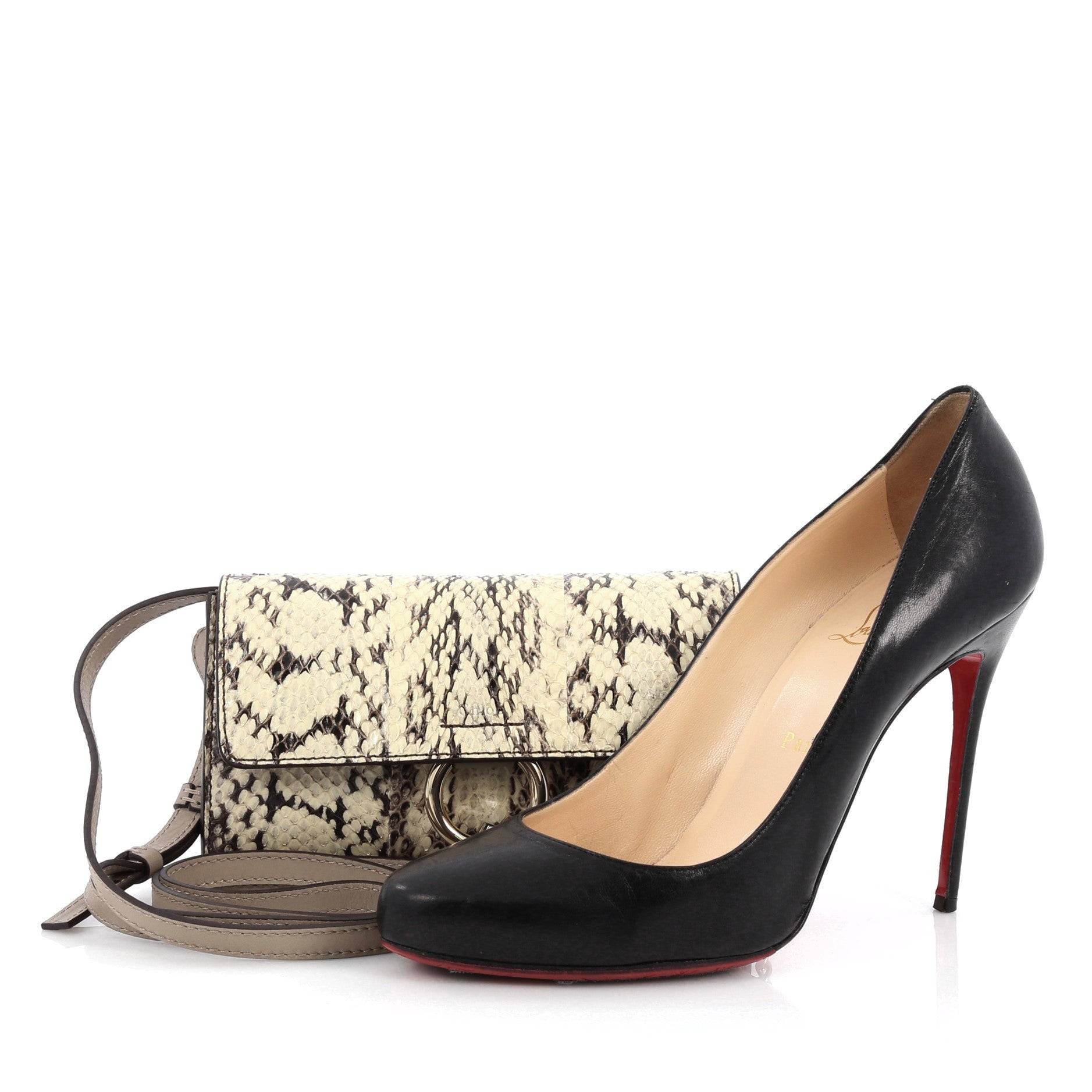 Chloe Faye Shoulder Bag Python Mini
