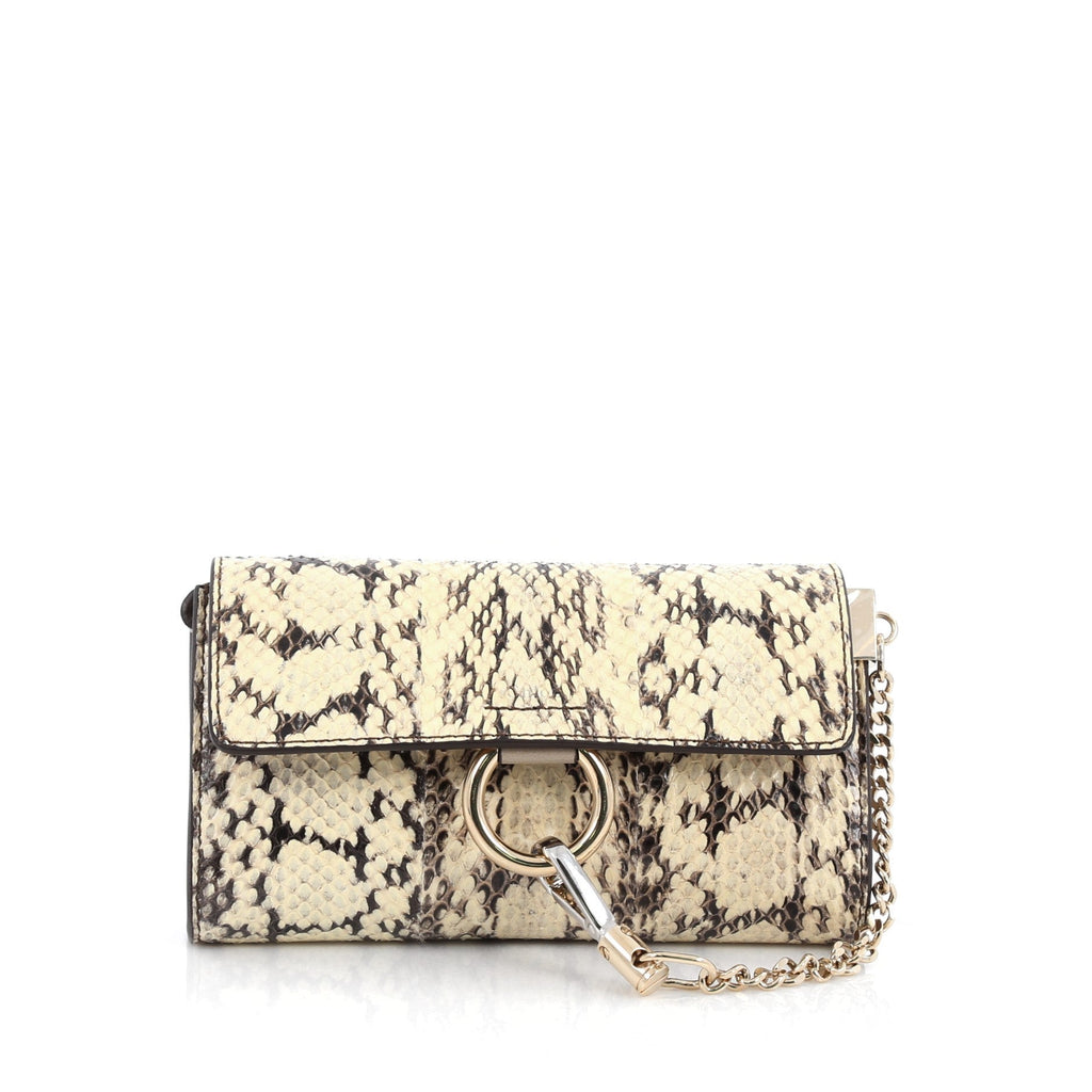 Chloe Faye Shoulder Bag Python Mini