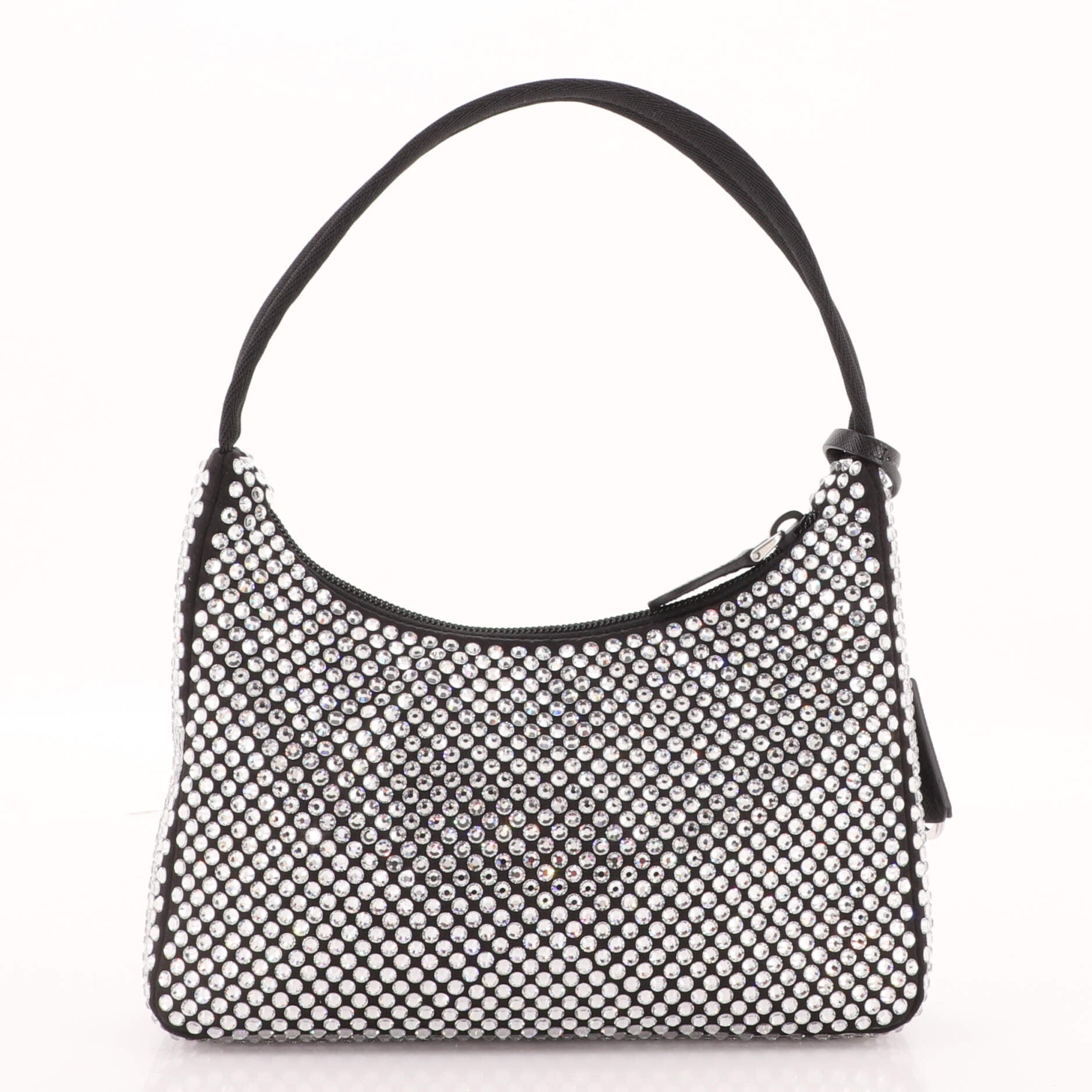 Re-Edition 2000 Hobo Crystal Embellished Satin Mini