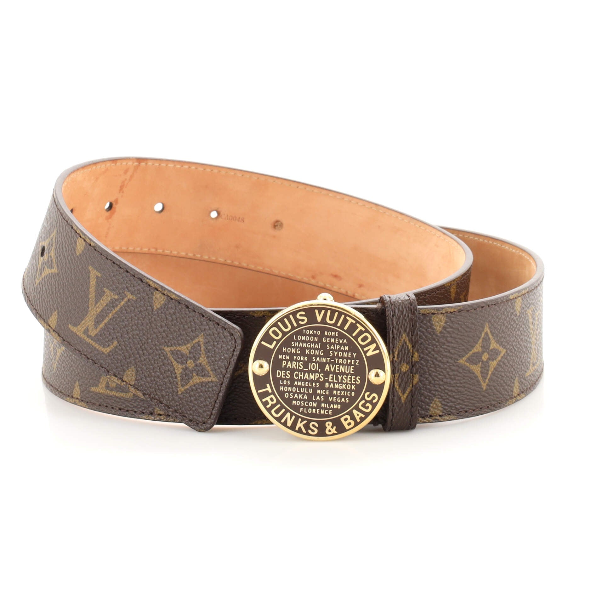 Trunks and Bags Belt Monogram Canvas Wide 90