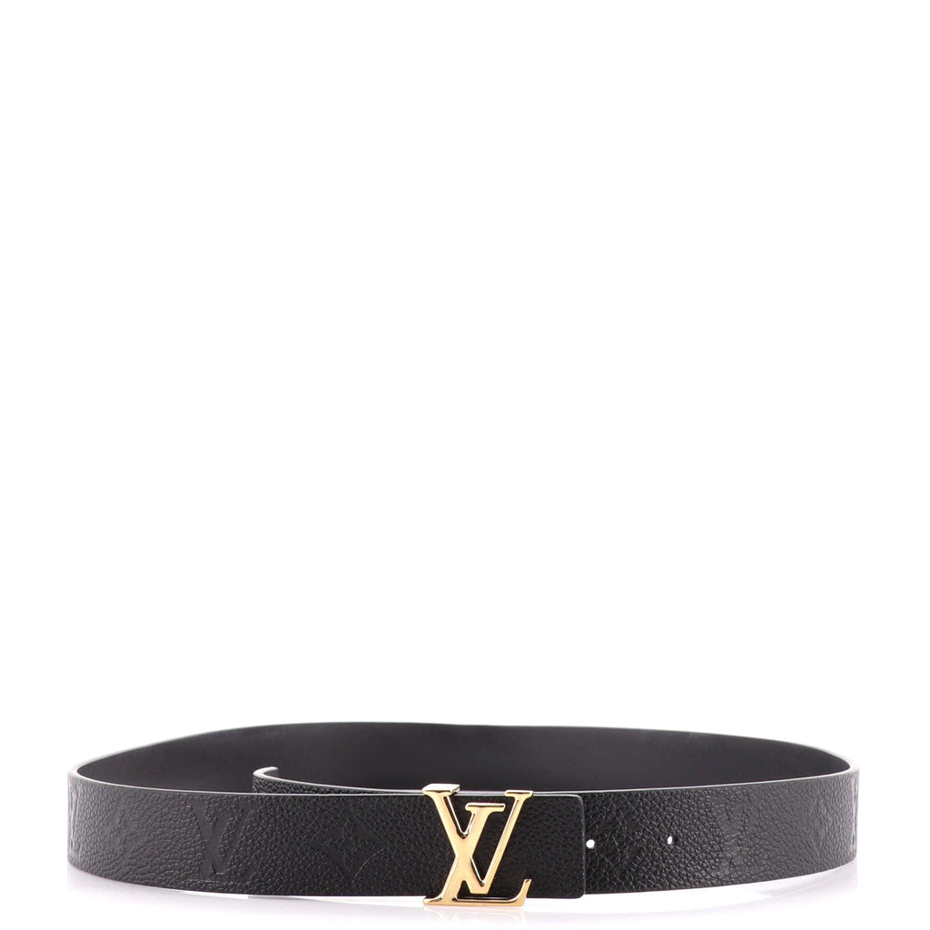LV Initiales Reversible Belt Monogram Empreinte Leather 90