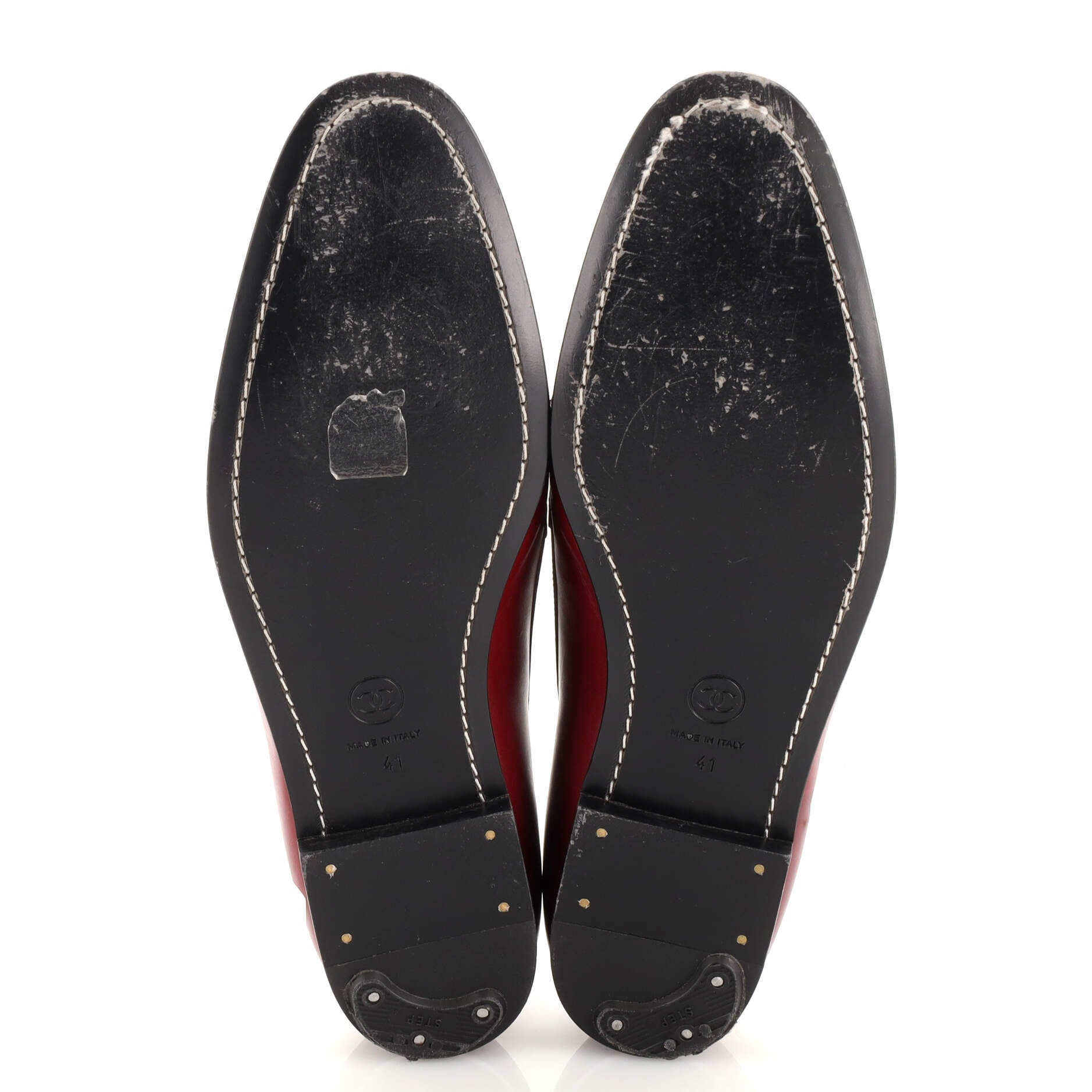 Women's Pearl Chain Link Loafers Leather