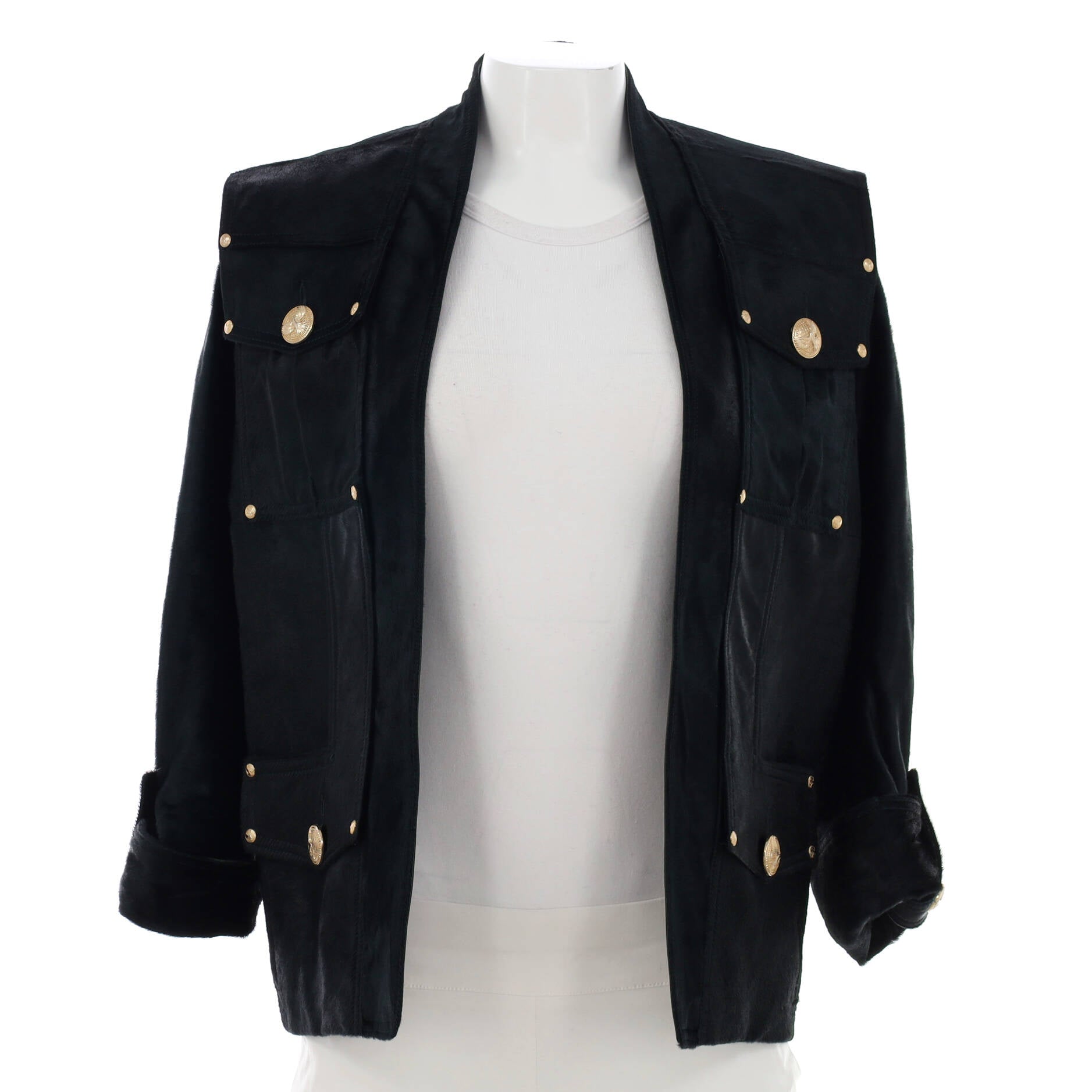 Women's Multi Pocket Jacket Pony Hair