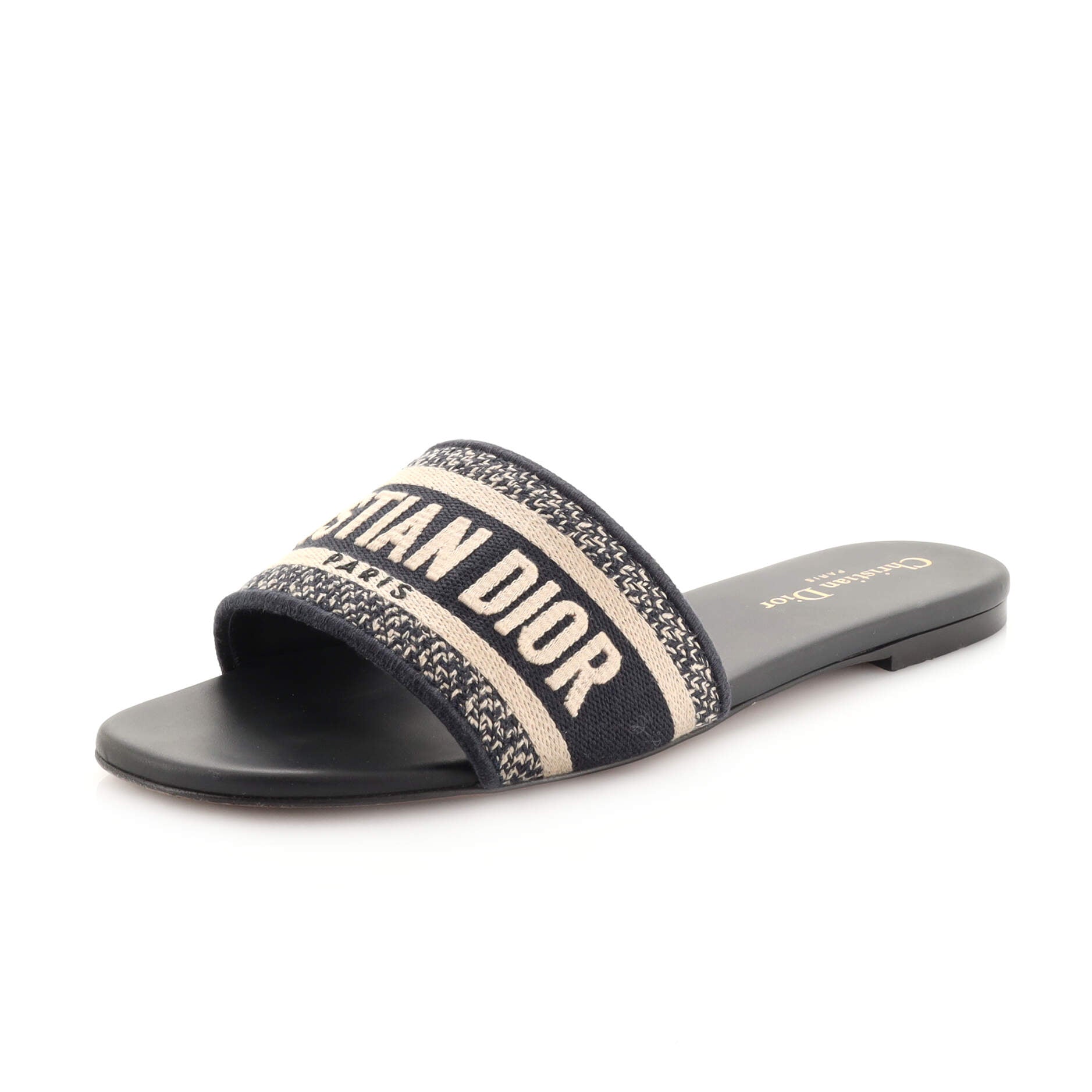 Women's Dway Flat Sandals Embroidered Canvas