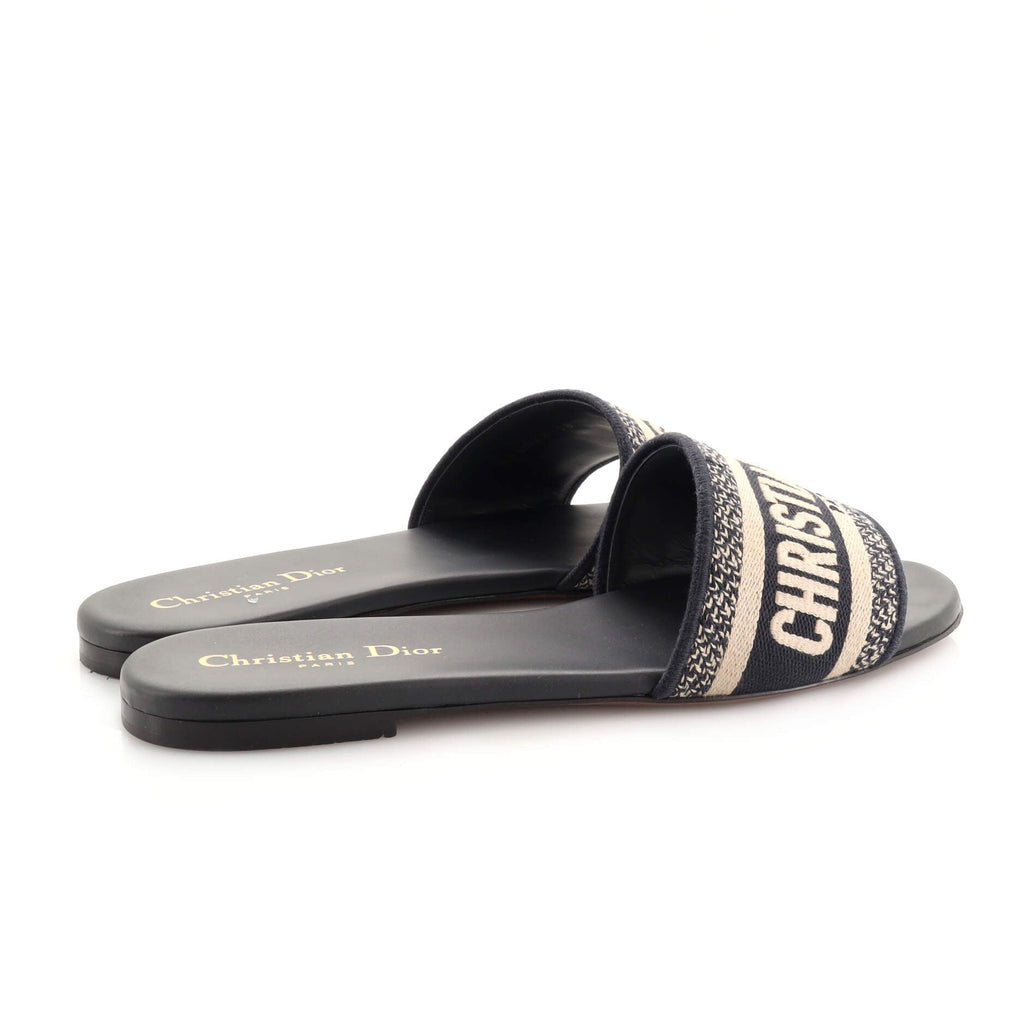 Women's Dway Flat Sandals Embroidered Canvas