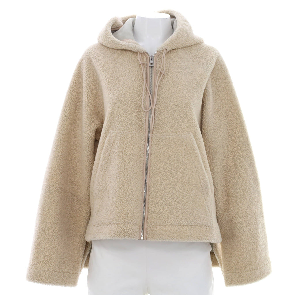 Women's Hooded Zip Up Jacket Shearling