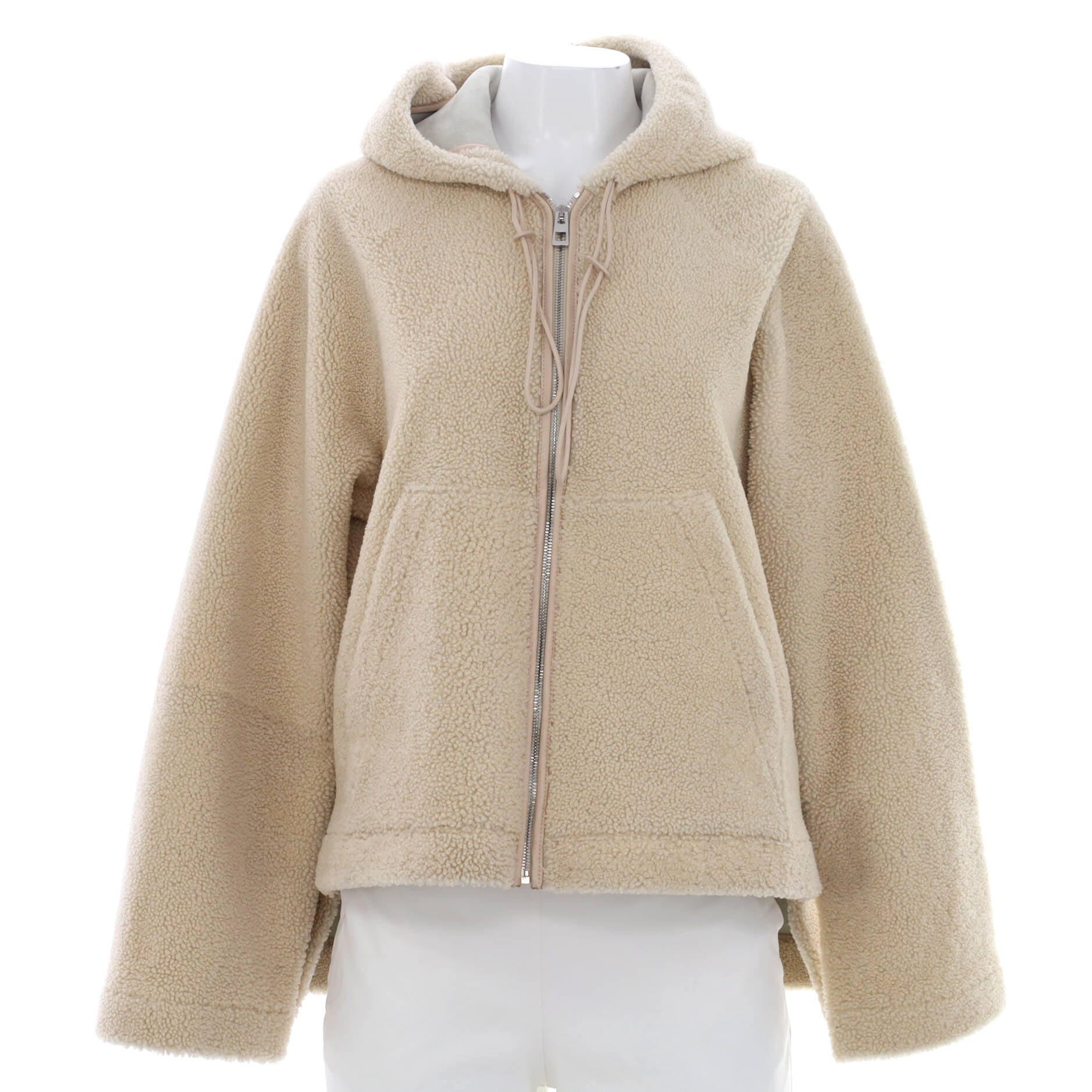Women's Hooded Zip Up Jacket Shearling