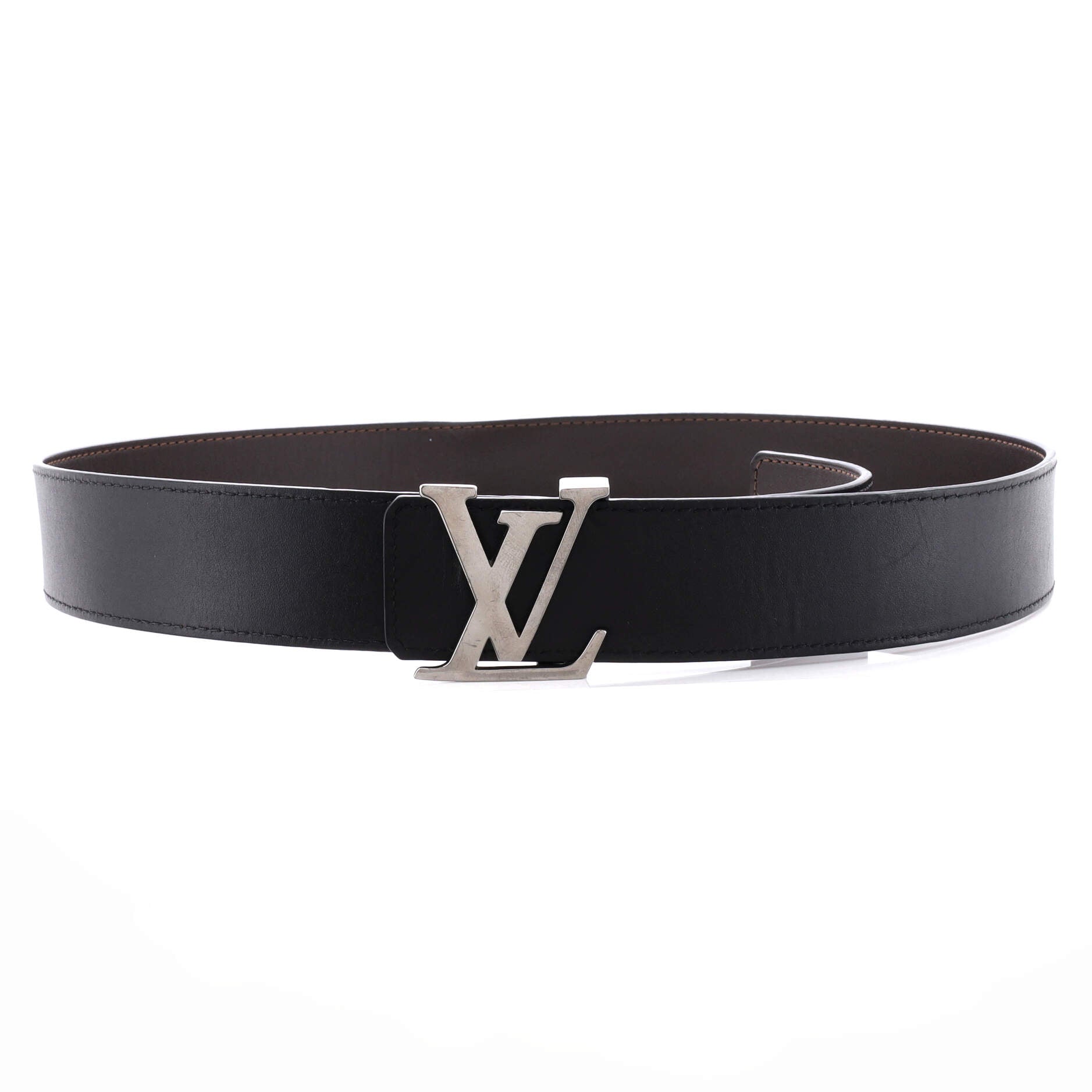 LV Initiales Belt Leather Wide 85