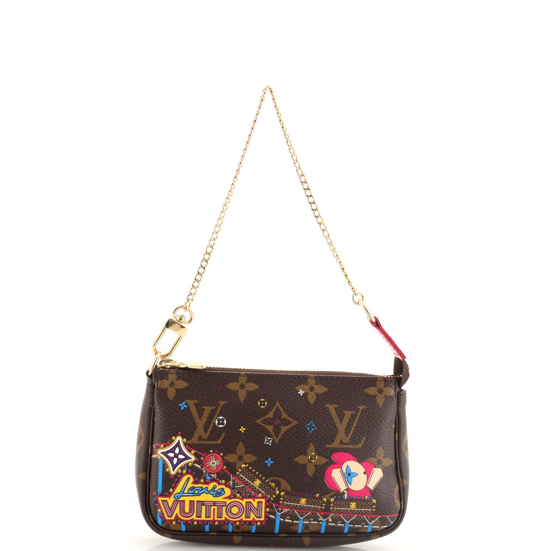 Pochette Accessoires Limited Edition Vivienne Xmas Monogram Canvas Mini