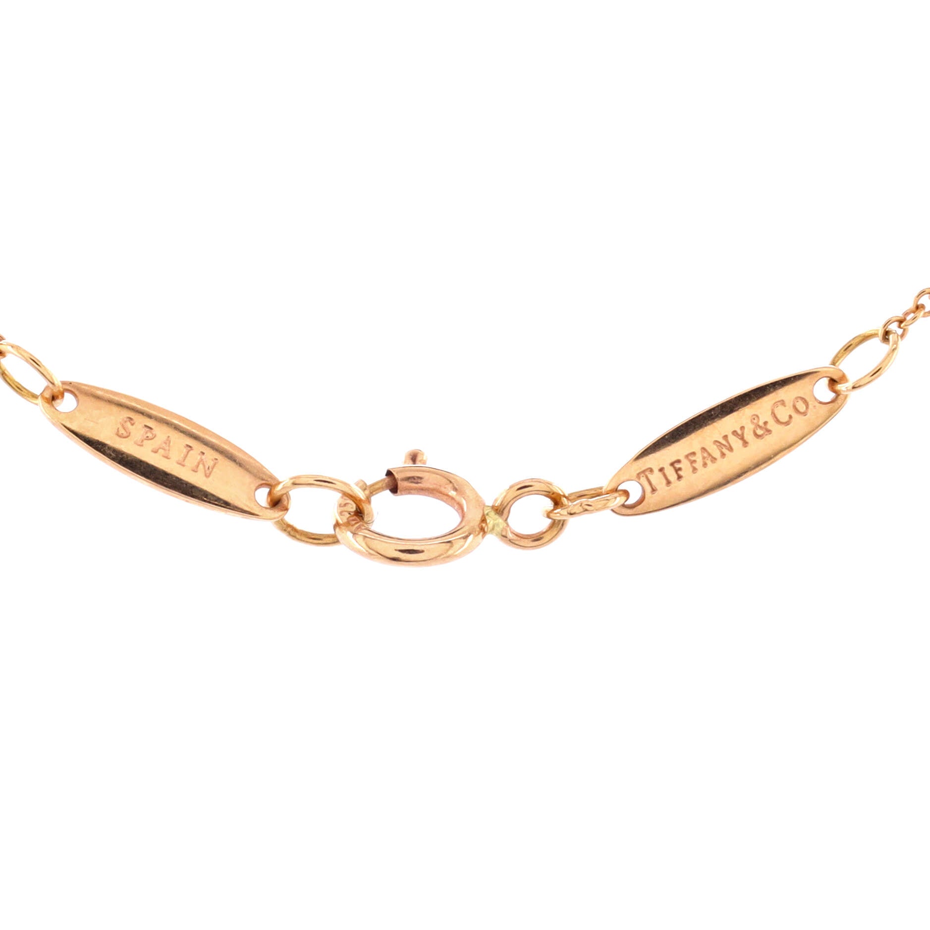 Elsa Peretti Open Heart Pendant Necklace 18K Rose Gold 7mm