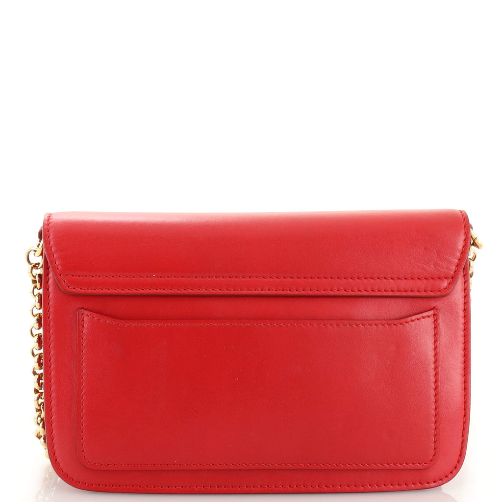 C Chain Clutch Leather