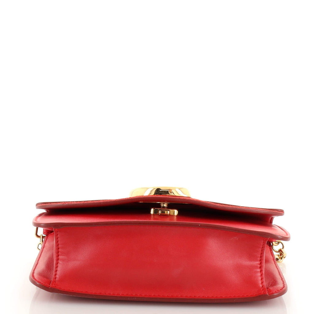 C Chain Clutch Leather