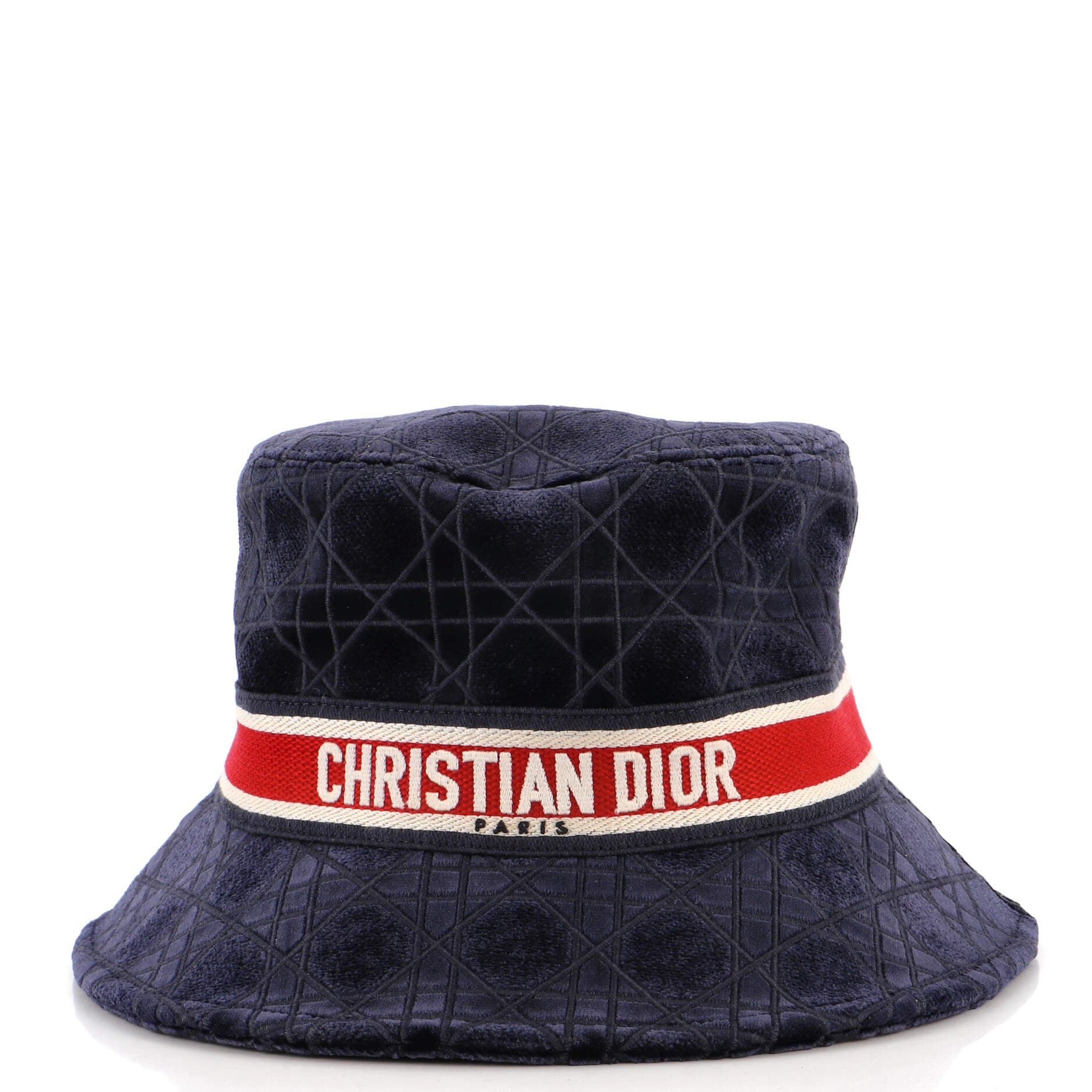 Teddy D Bucket Hat Cannage Embroidered Velvet