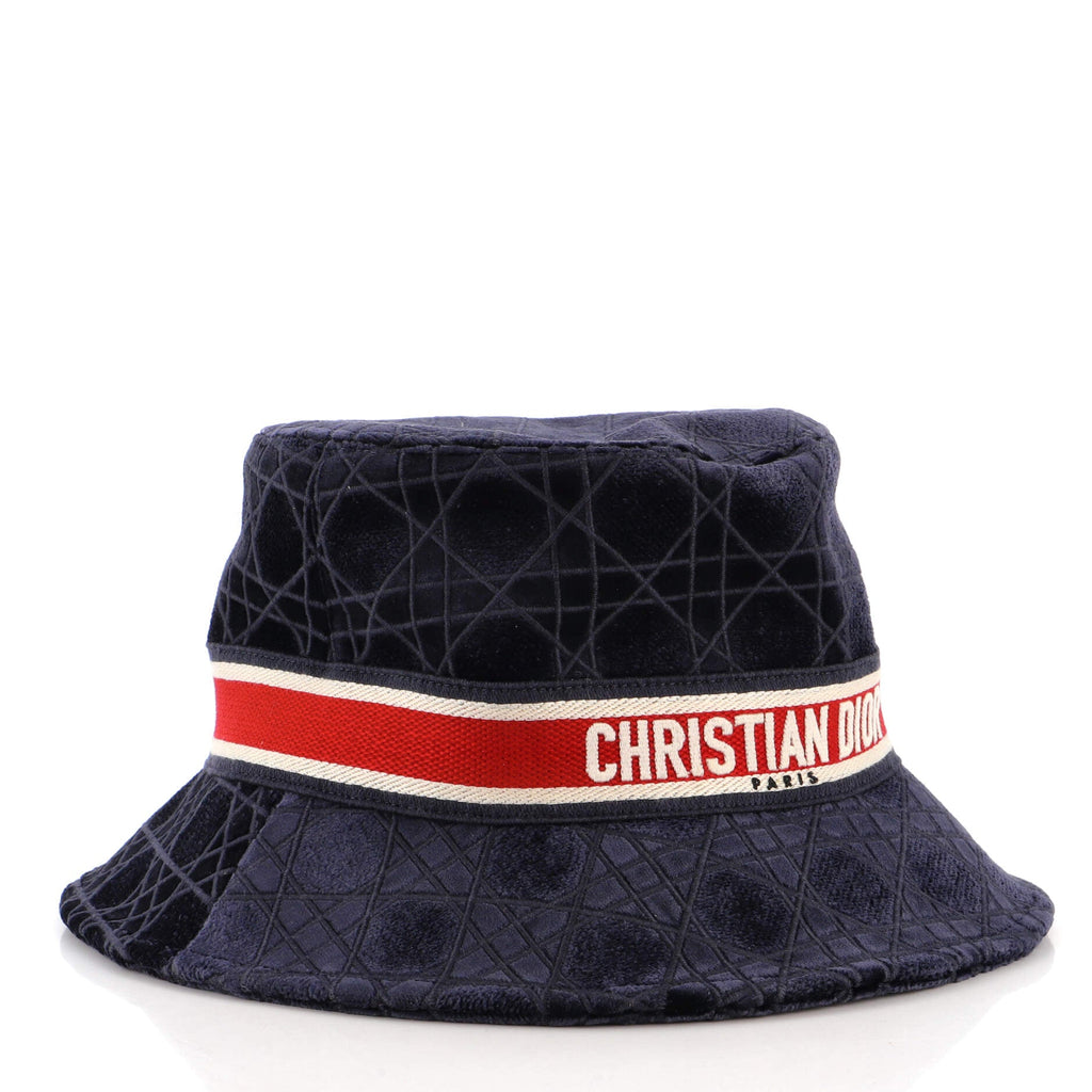 Teddy D Bucket Hat Cannage Embroidered Velvet