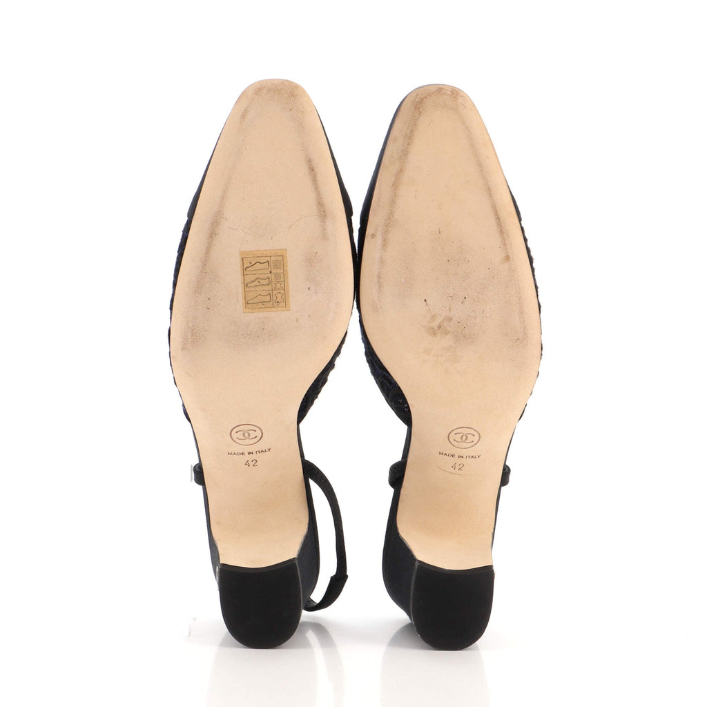 Women’s Cap Toe Slingback Pumps Lace with Grosgrain