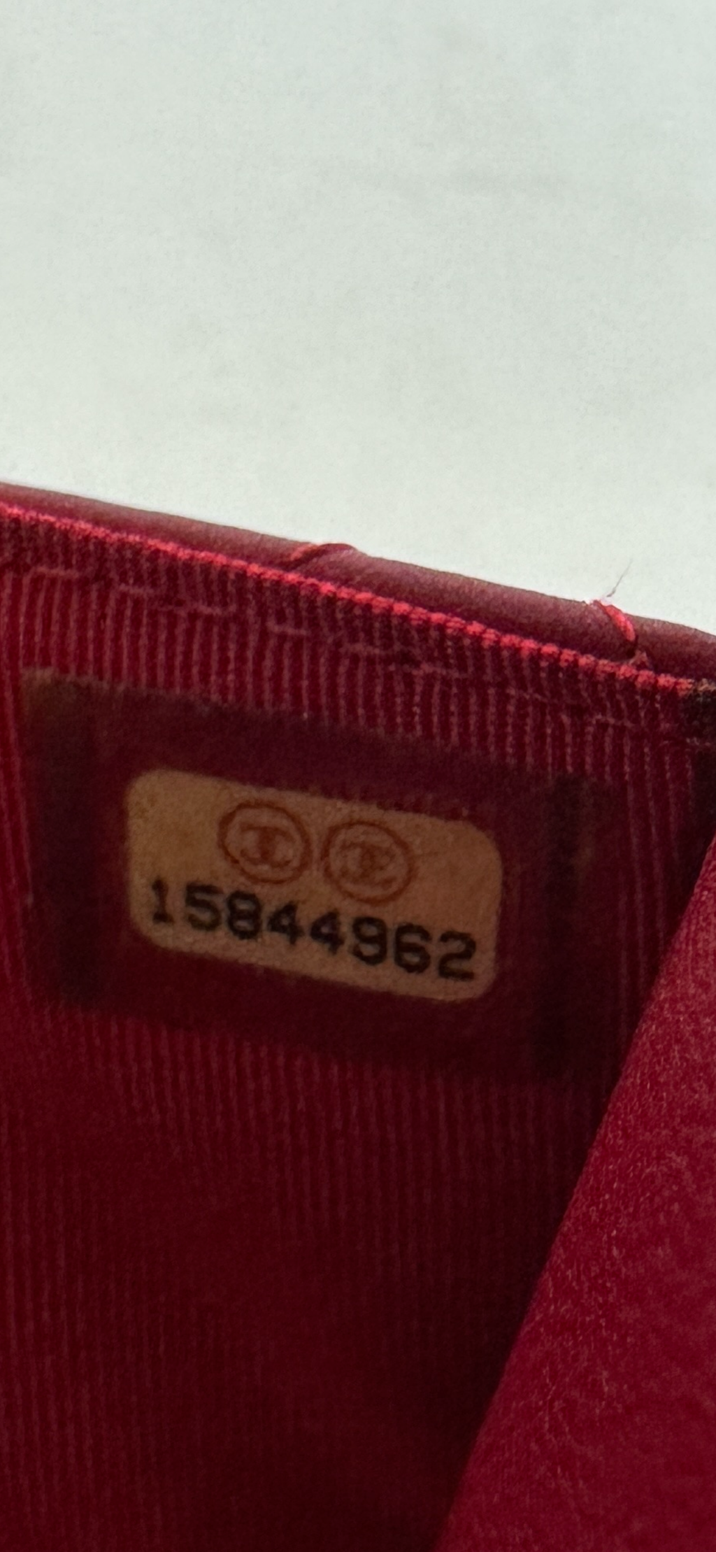 Chanel Red Calfskin Leather Quilted Timeless Wallet on Chain