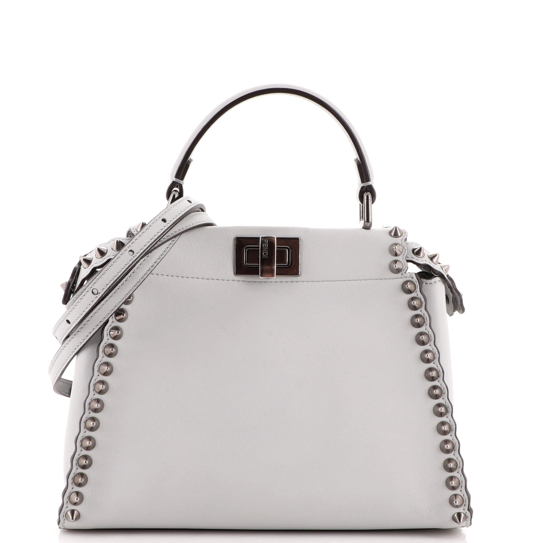 Peekaboo Bag Leather with Studded Detail Mini