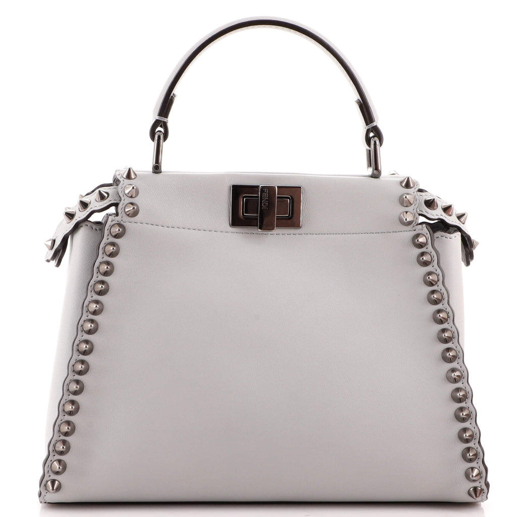 Peekaboo Bag Leather with Studded Detail Mini