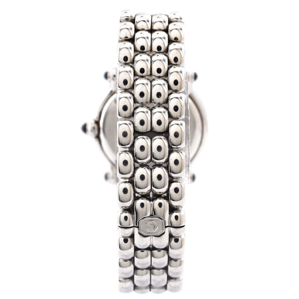 Happy Sport Classic Round Quartz Watch Stainless Steel with Floating Diamonds 26