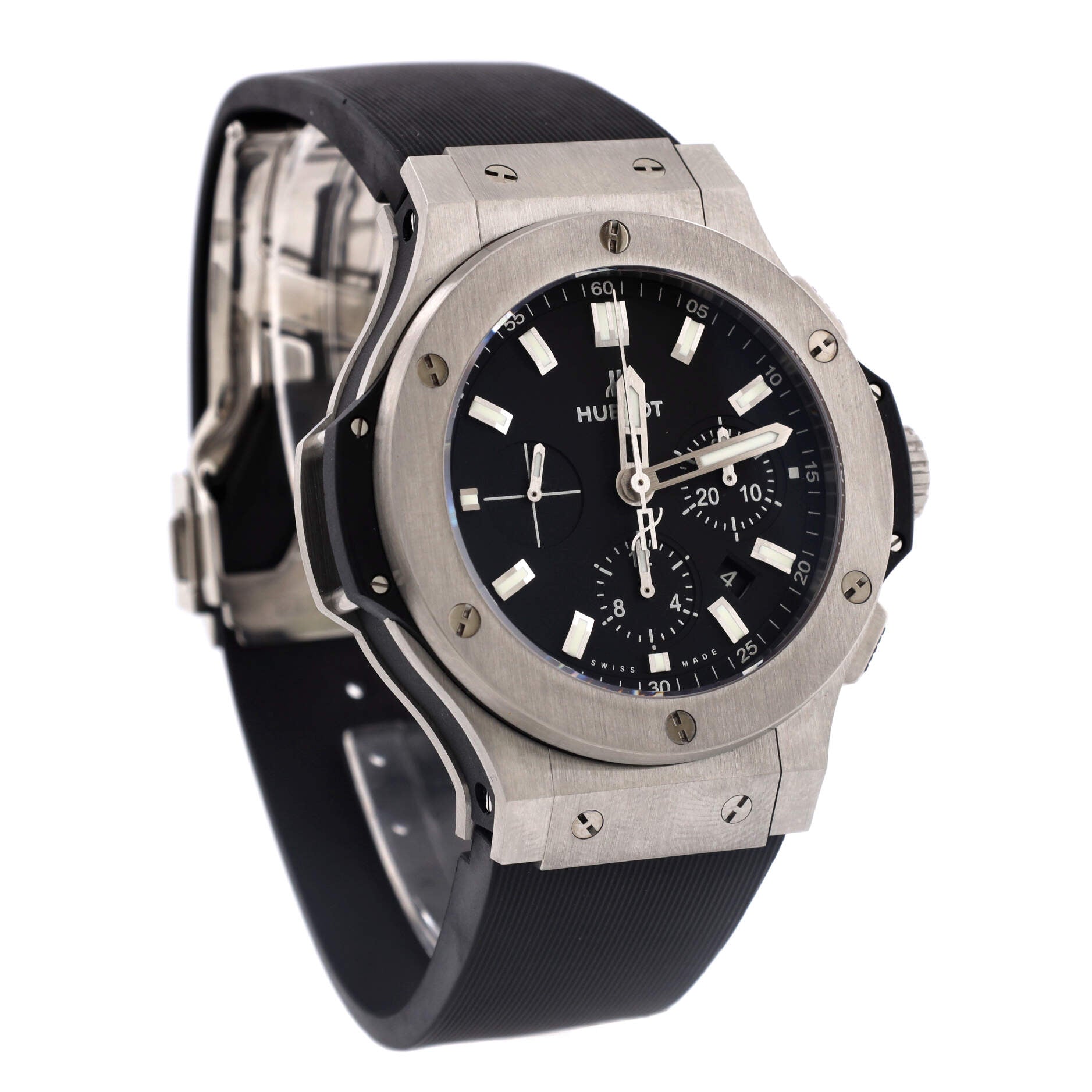 Big Bang Evolution Automatic Chronograph Watch Stainless Steel and Rubber 44
