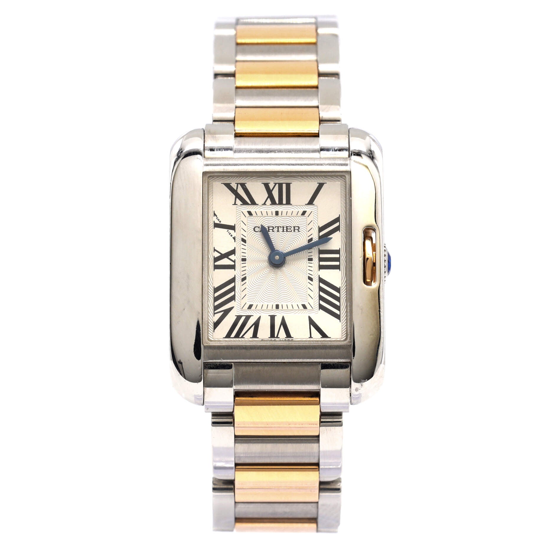 Tank Anglaise Quartz Watch Stainless Steel and Rose Gold 23