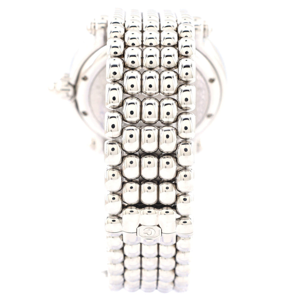 Happy Sport Fish Round Quartz Watch Stainless Steel with Floating Rubies and Sapphires 38