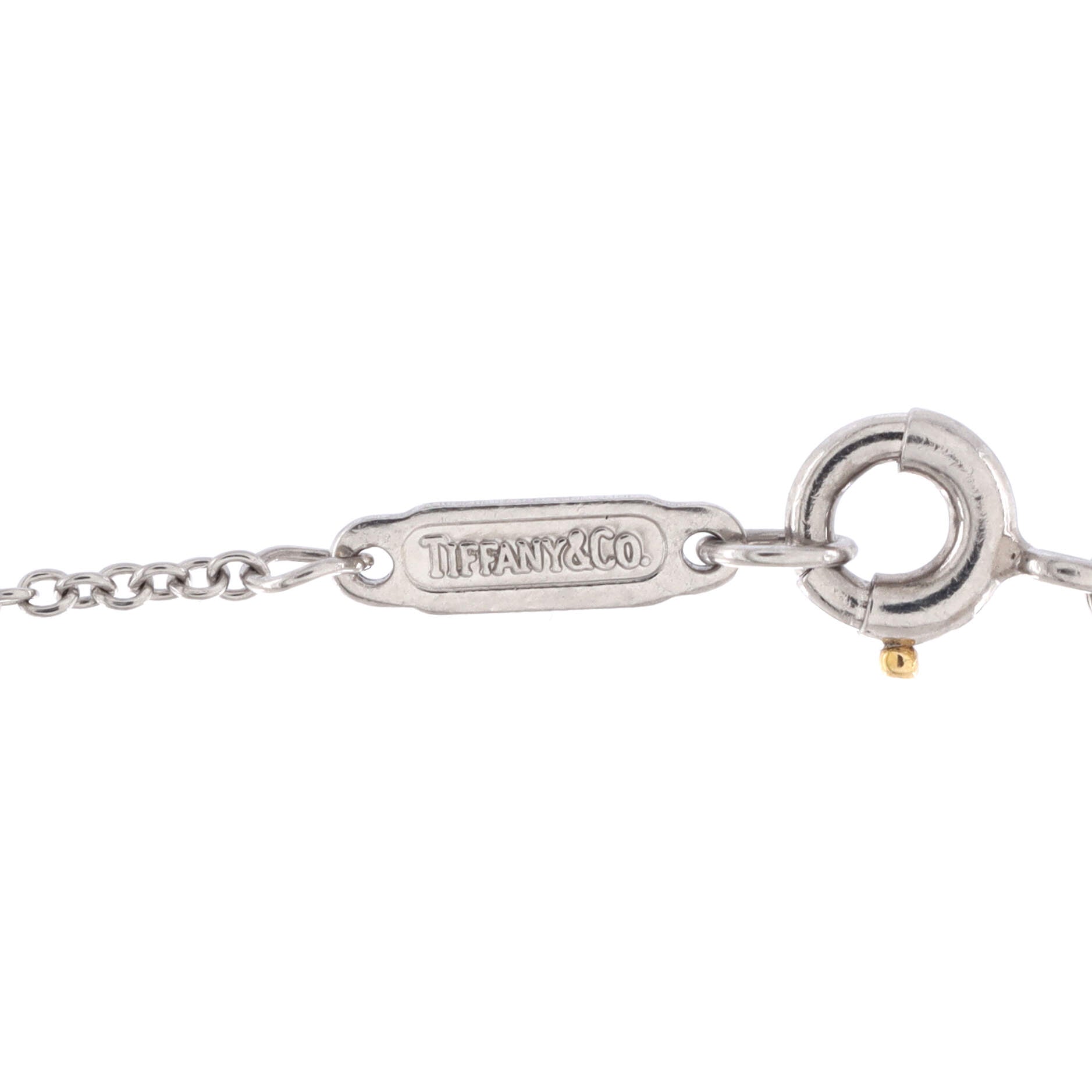 Wishbone Pendant Necklace Platinum and Diamonds
