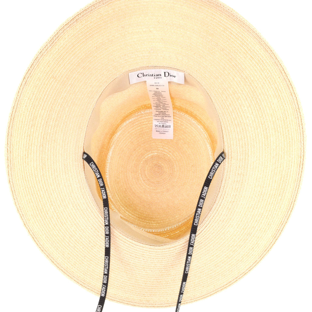 Panama Hat Hemp with Beaded Accent