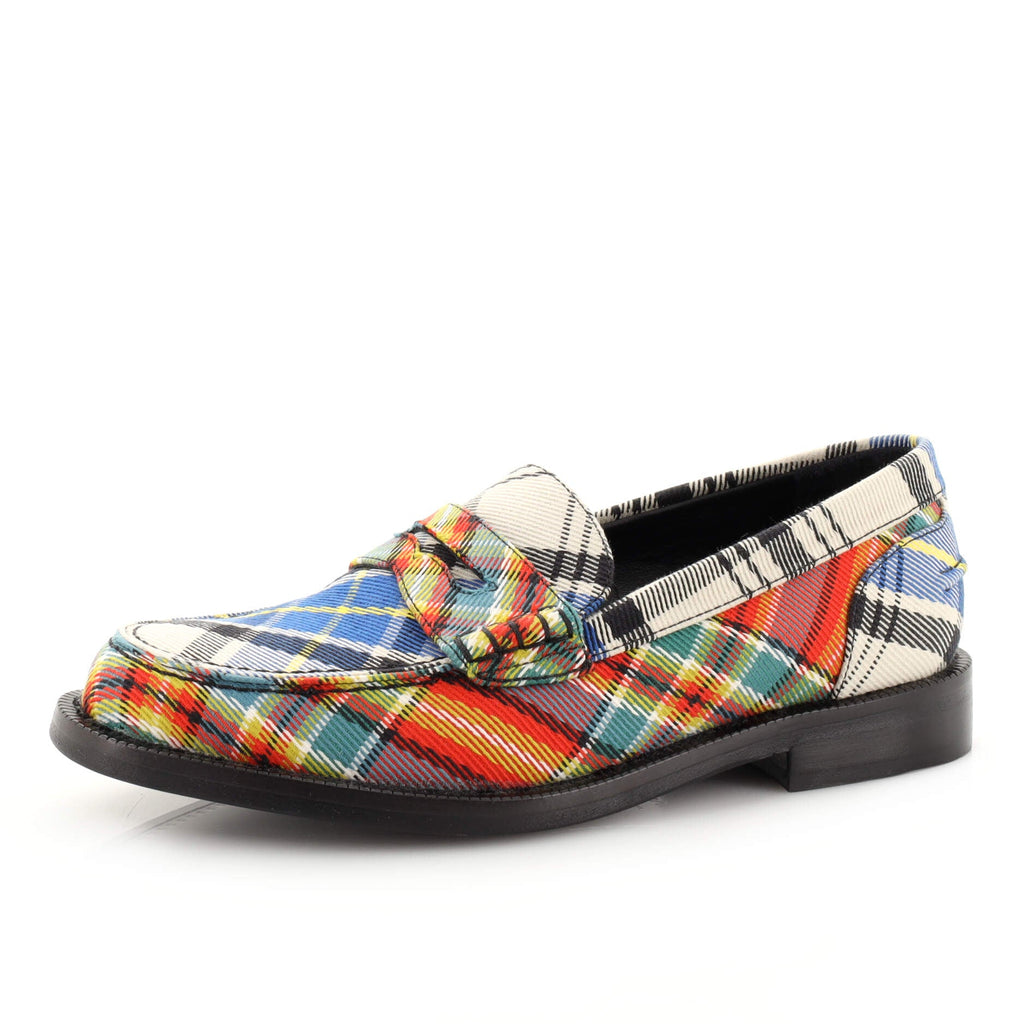 Women's Bedmont Penny Loafers Tartan Check Canvas