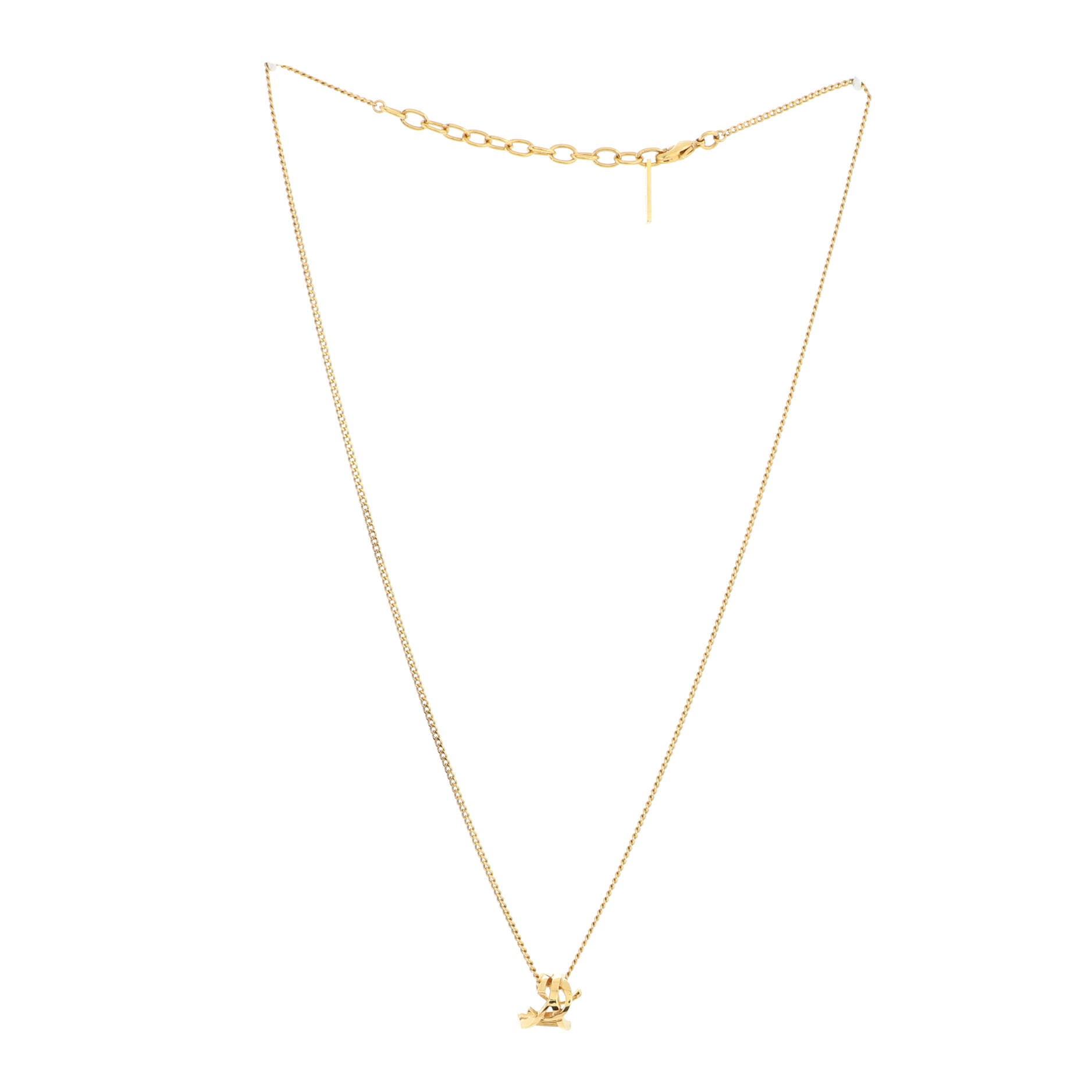 Monogram Twist Pendant Necklace Metal