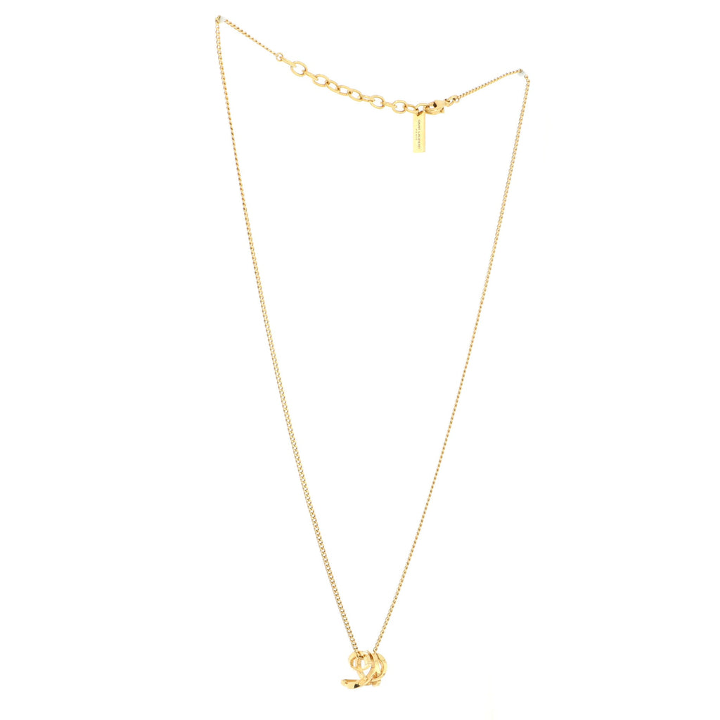 Monogram Twist Pendant Necklace Metal