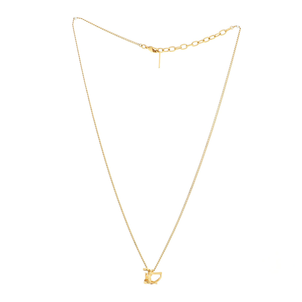 Monogram Twist Pendant Necklace Metal