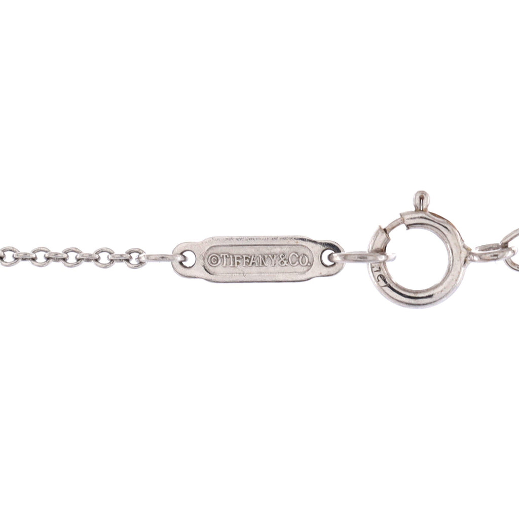 Heart Key Pendant and Lock Necklace 18K White Gold with 18K Rose Gold with Diamonds Medium