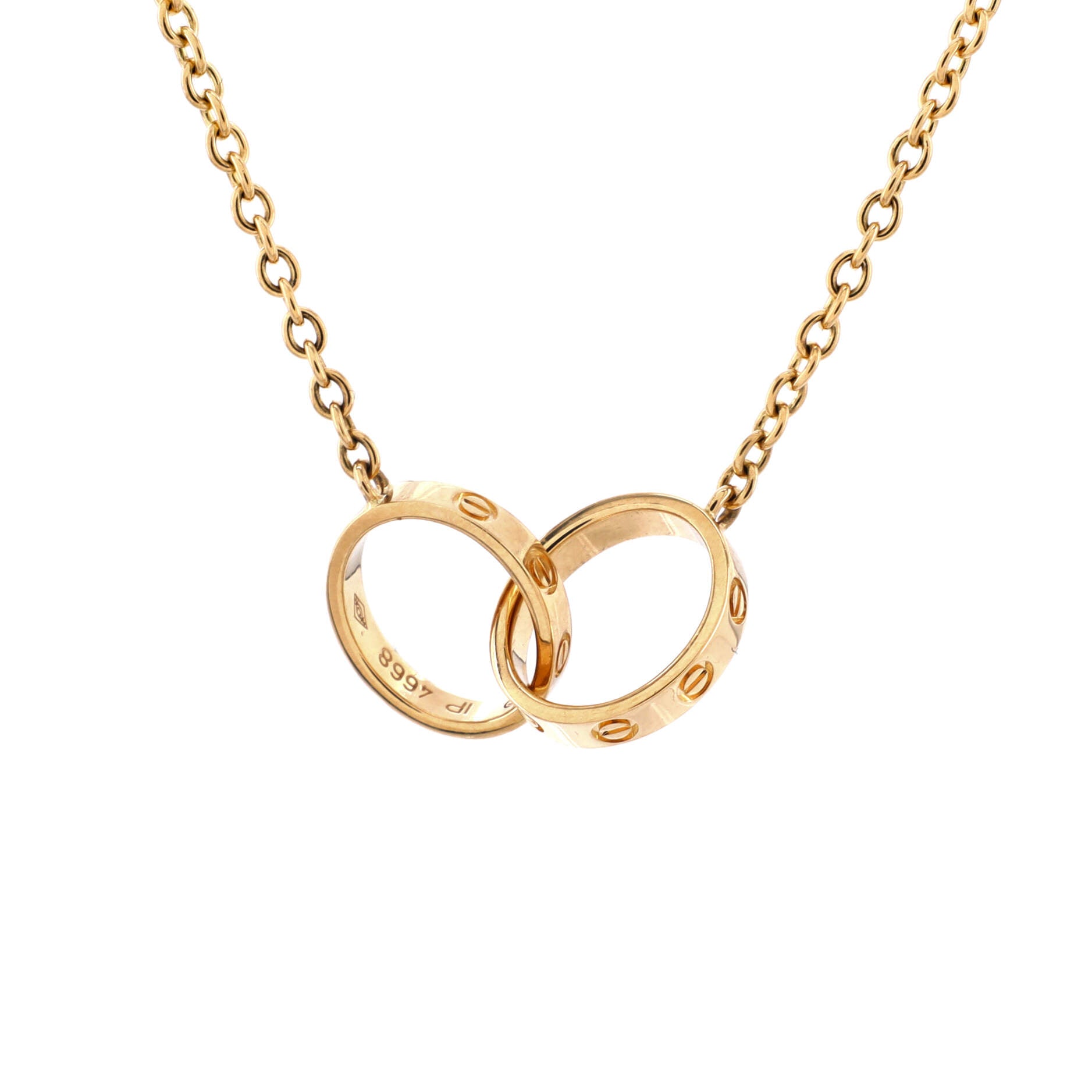 Love Interlocking Necklace 18K Yellow Gold