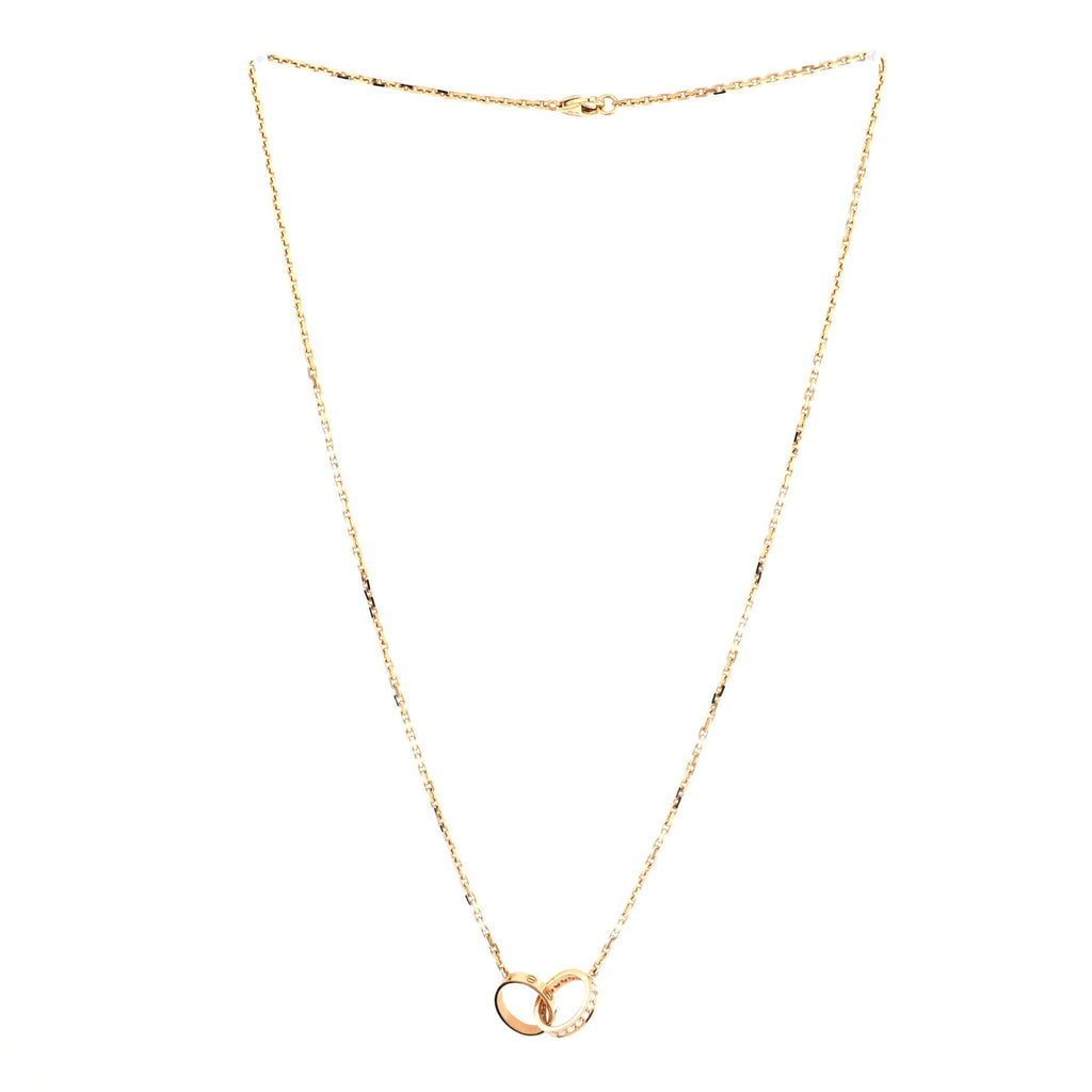 Love Interlocking Necklace 18K Yellow Gold and Diamonds